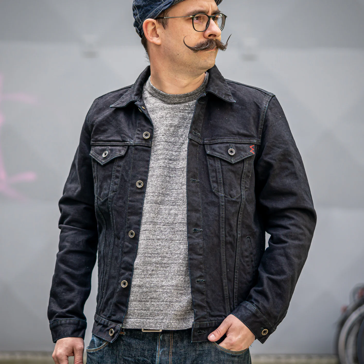 Iron Heart 14oz Selvedge Denim Modified Type III Jacket - Black Overdyed / IH-526J-142OD - Image 5