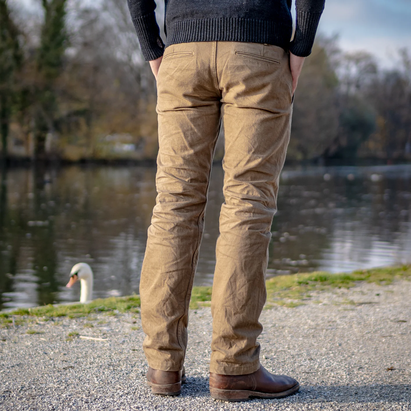 Samurai 15oz Heavy Selvedge Chino - Slim Straight / Khaki - Image 13