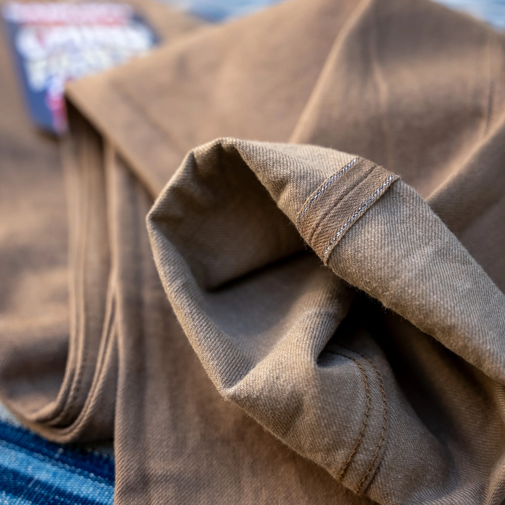 Samurai 15oz Heavy Selvedge Chino - Slim Straight / Khaki - Image 3