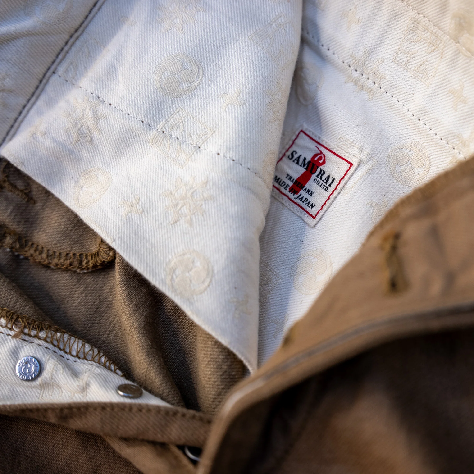 Samurai 15oz Heavy Selvedge Chino - Slim Straight / Khaki - Image 6