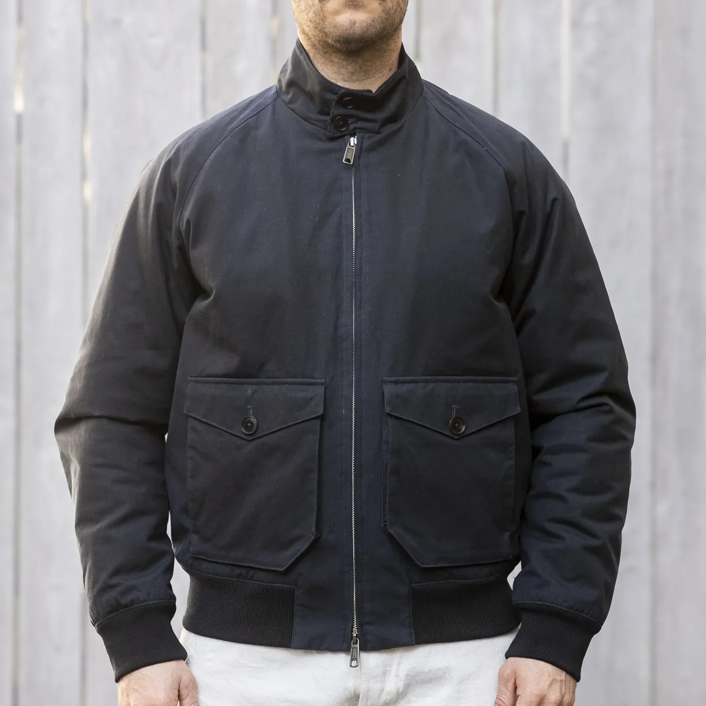 Baracuta G9 Waxed AF Pocket Jacket – Dark Navy / Lined - Image 5