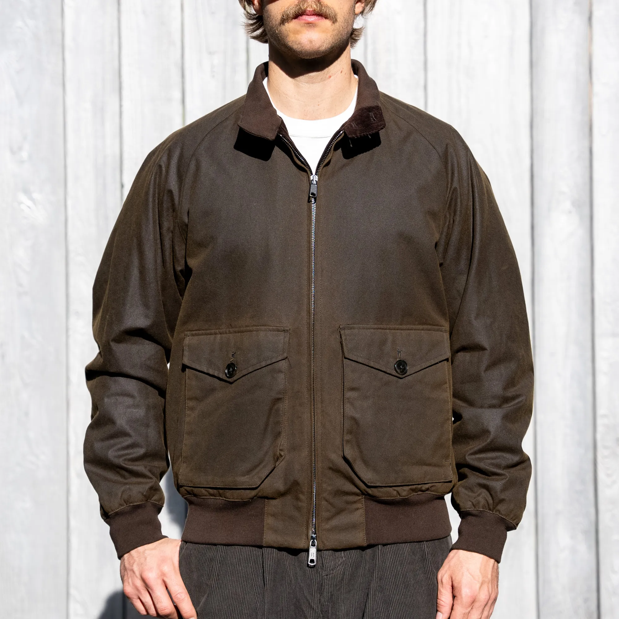 Baracuta G9 Waxed AF Pocket Jacket – Deep Moss / Lined - Image 4