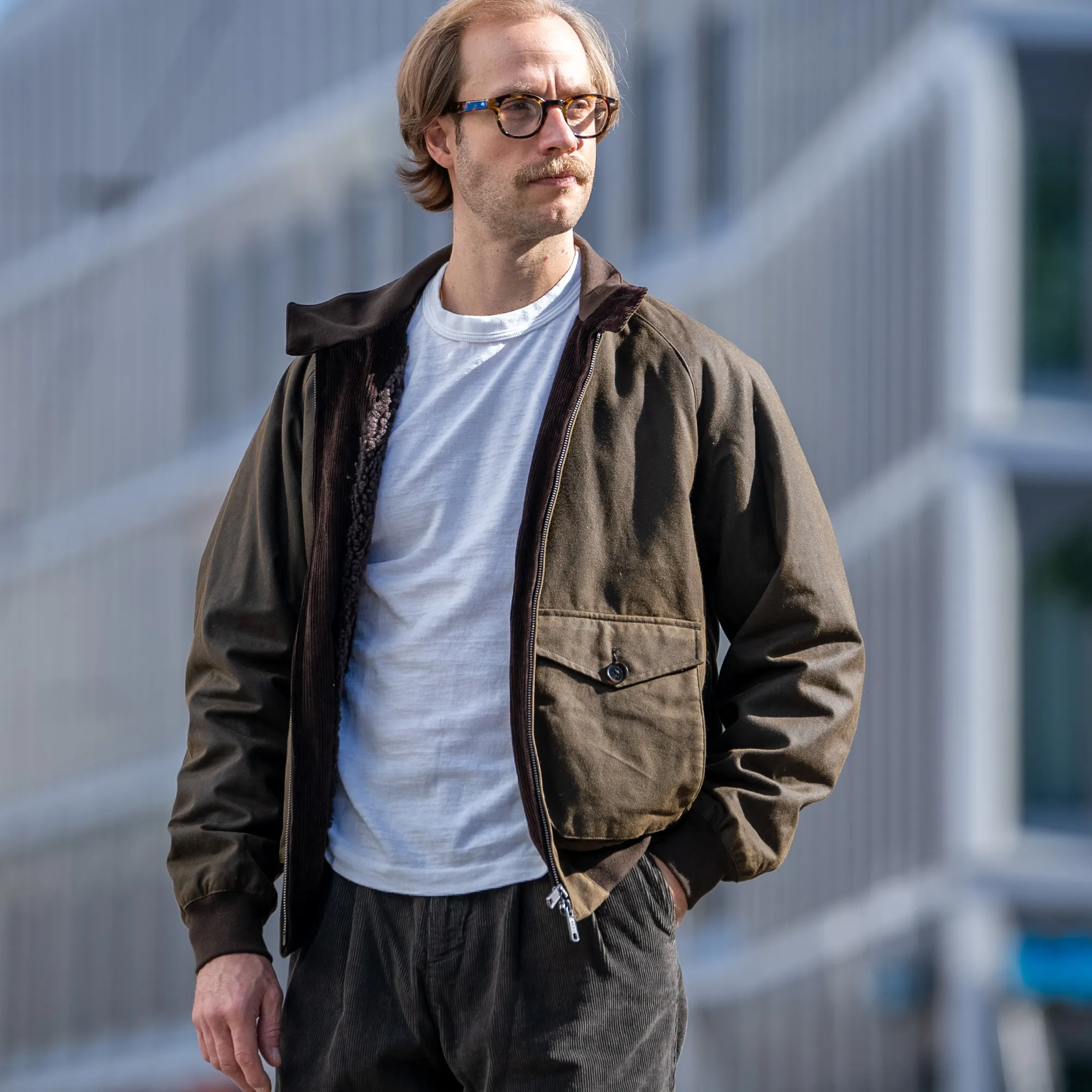 Baracuta G9 Waxed AF Pocket Jacket – Deep Moss / Lined - Image 8