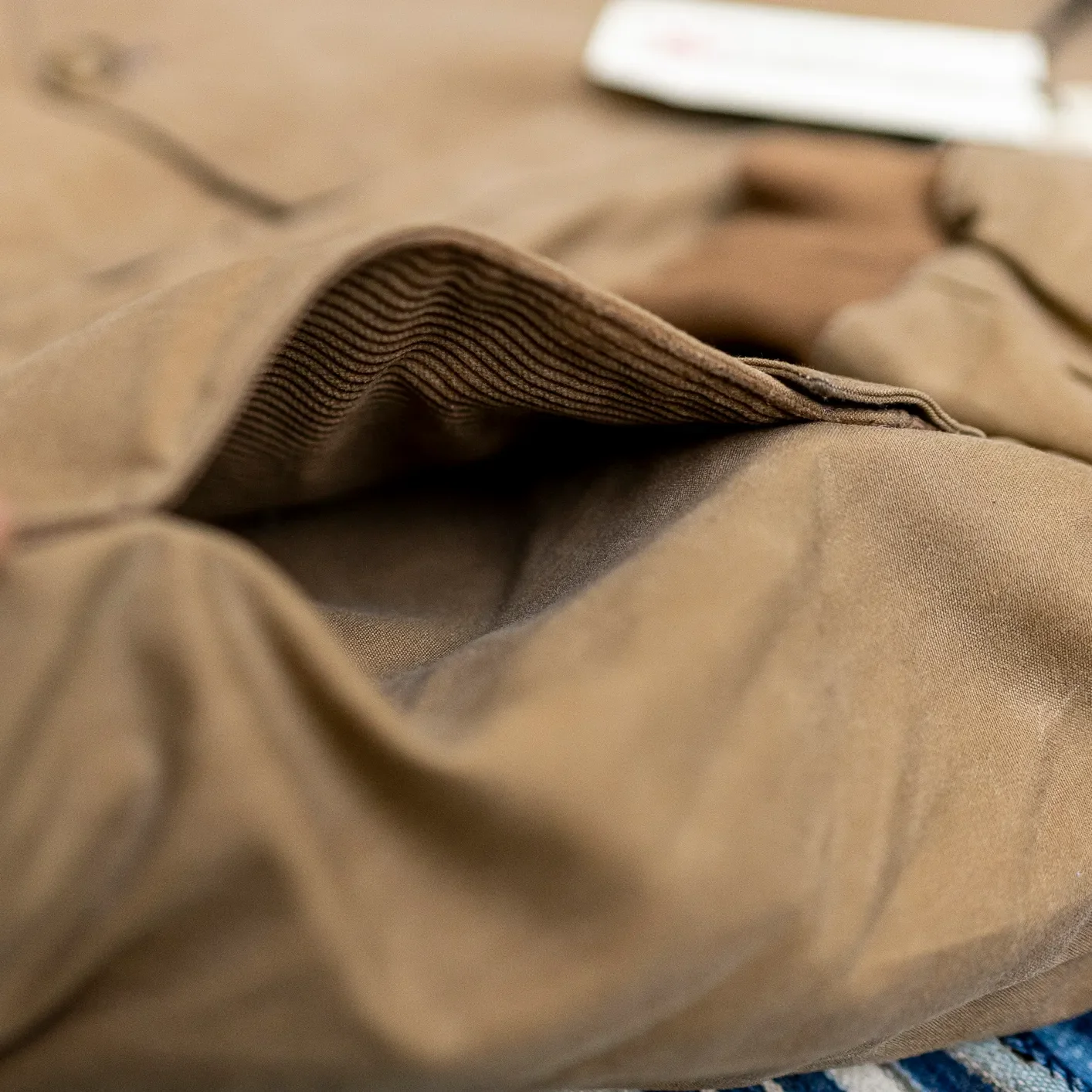 Baracuta G9 Waxed AF Pocket Jacket – Tan / Lined - Image 6