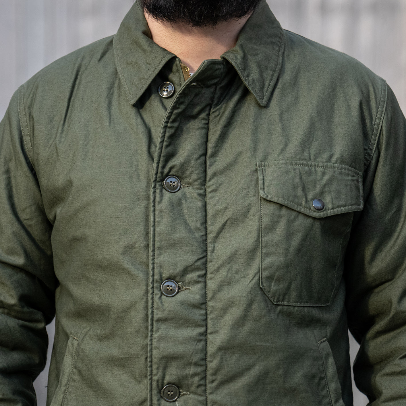 Buzz Rickson’s A-2 Deck Jacket – Olive Drab - Image 3