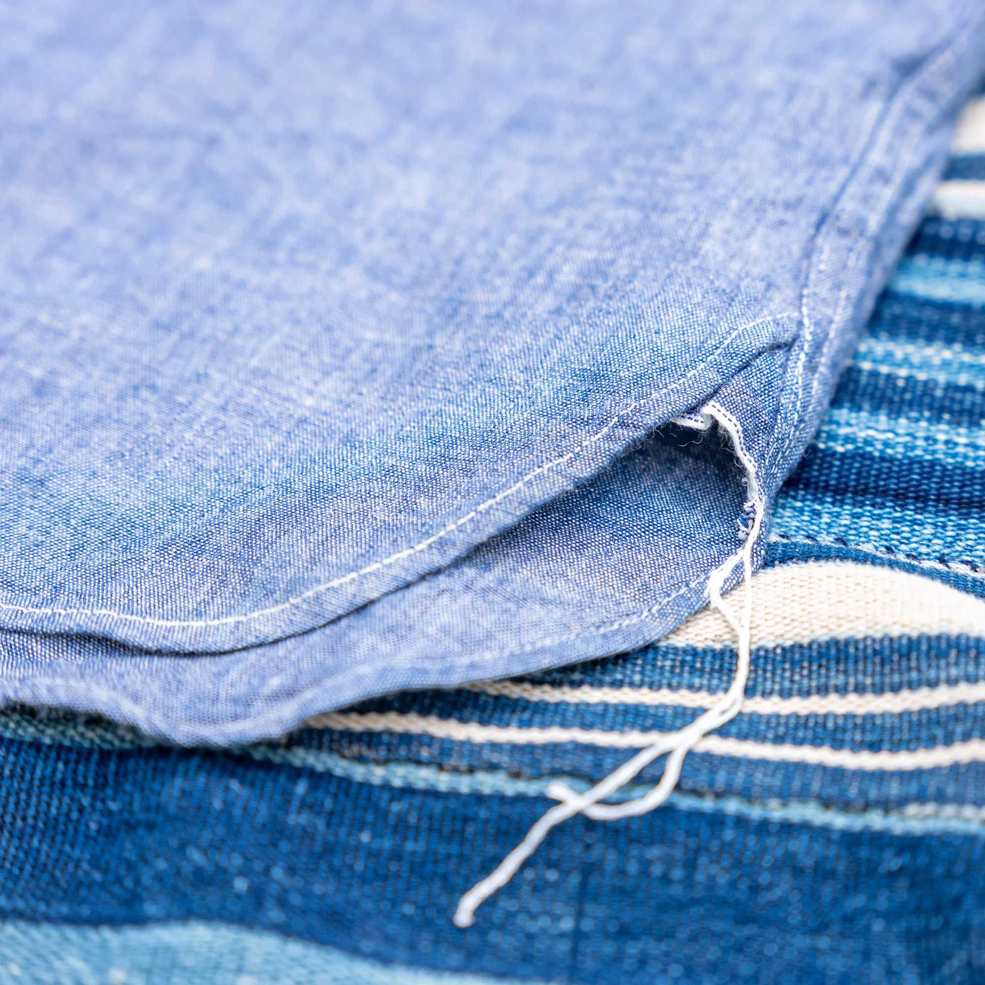 Buzz Rickson’s USN Selvedge Chambray Summer Shirt – Indigo Blue - Image 4