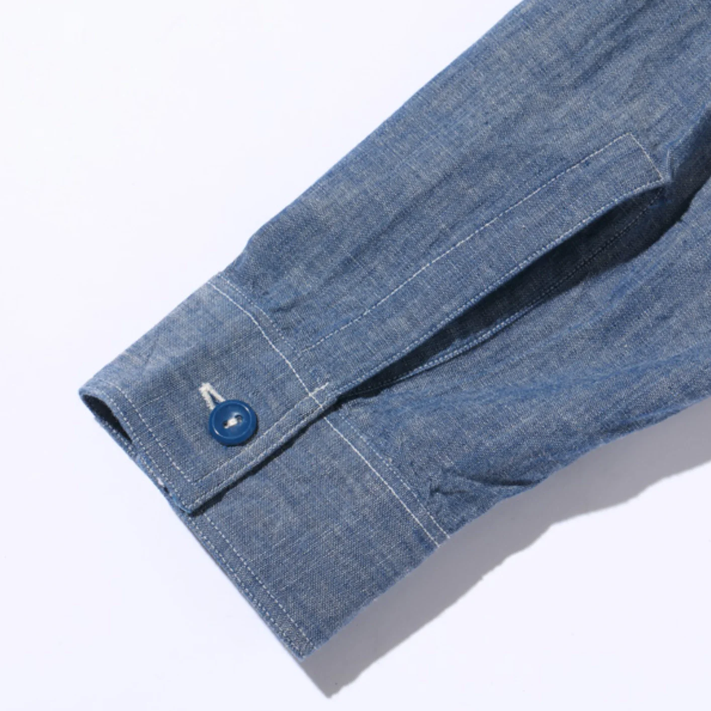 Buzz Rickson’s USN Selvedge Chambray Work Shirt – Indigo Blue - Image 12