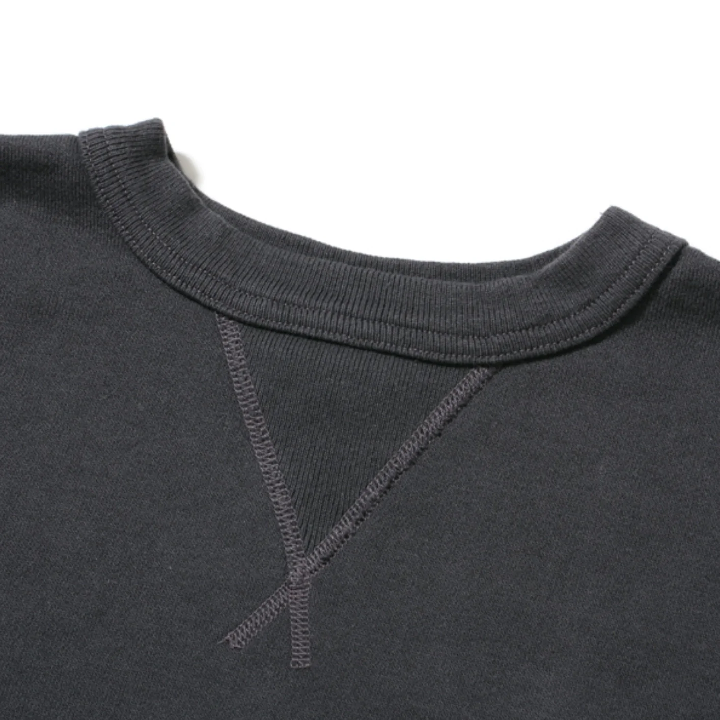 Buzz Rickson's 13oz Set-In Crew Sweat Shirt - Faded Black - Image 9