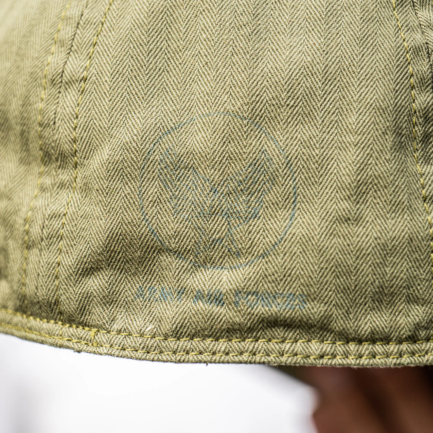 Buzz Rickson's HBT A-3 Mechanic Cap - Olive Drab - Image 4