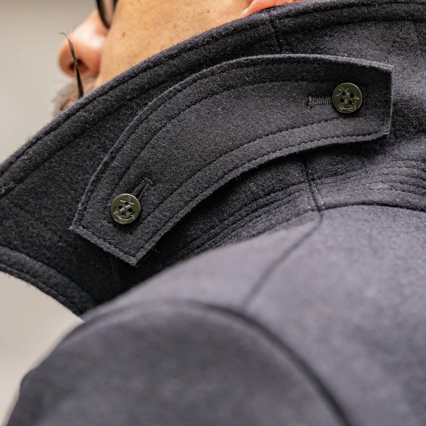 Buzz Rickson's US Navy Pea Coat - Dark Navy - Image 10