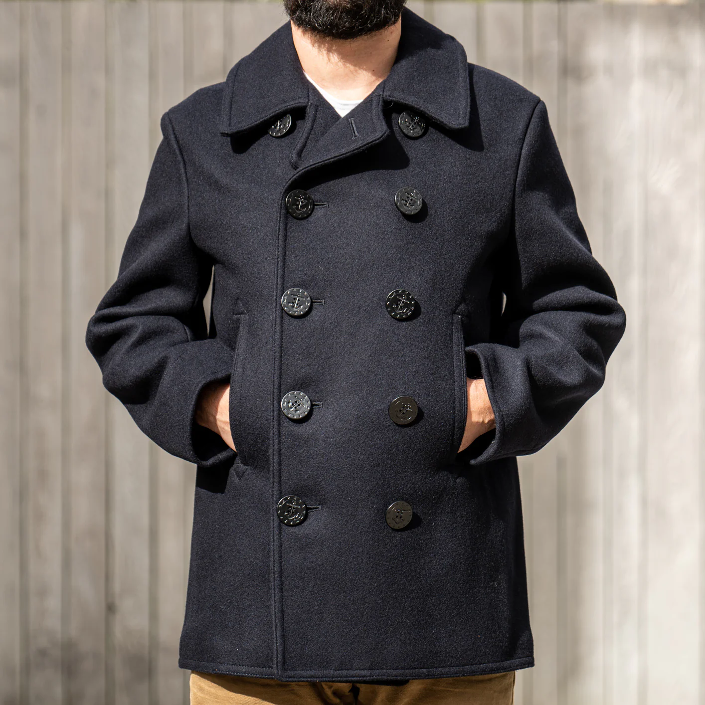 Buzz Rickson's US Navy Pea Coat - Dark Navy - Image 4