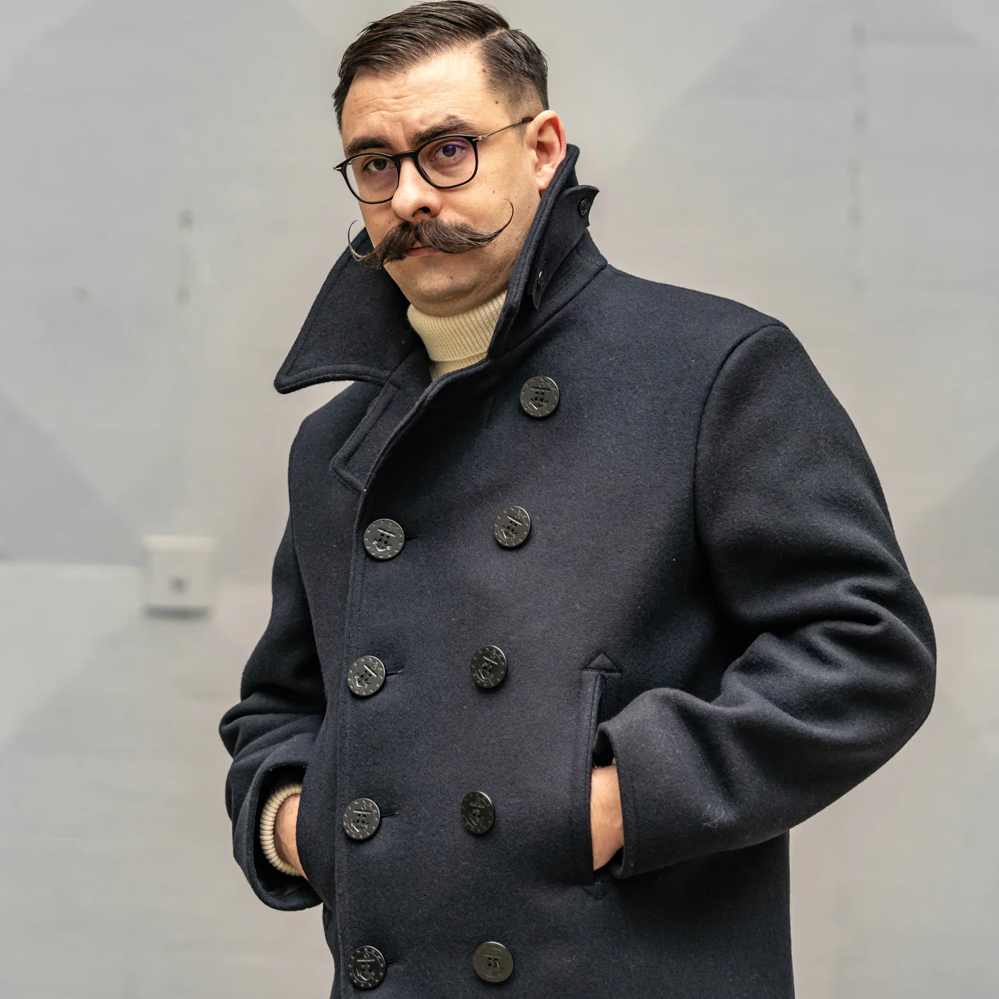 Buzz Rickson's US Navy Pea Coat - Dark Navy - Image 6