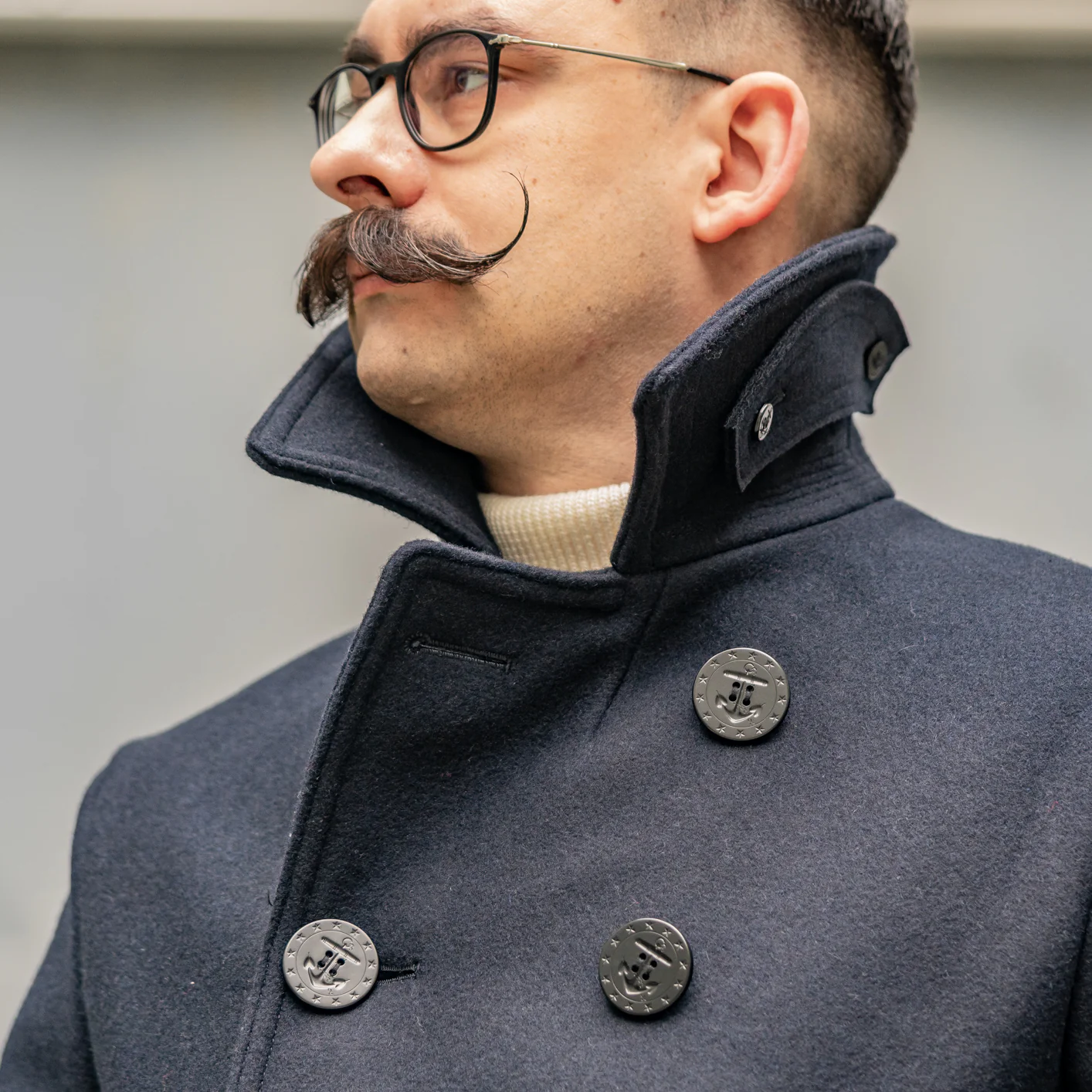 Buzz Rickson's US Navy Pea Coat - Dark Navy - Image 7