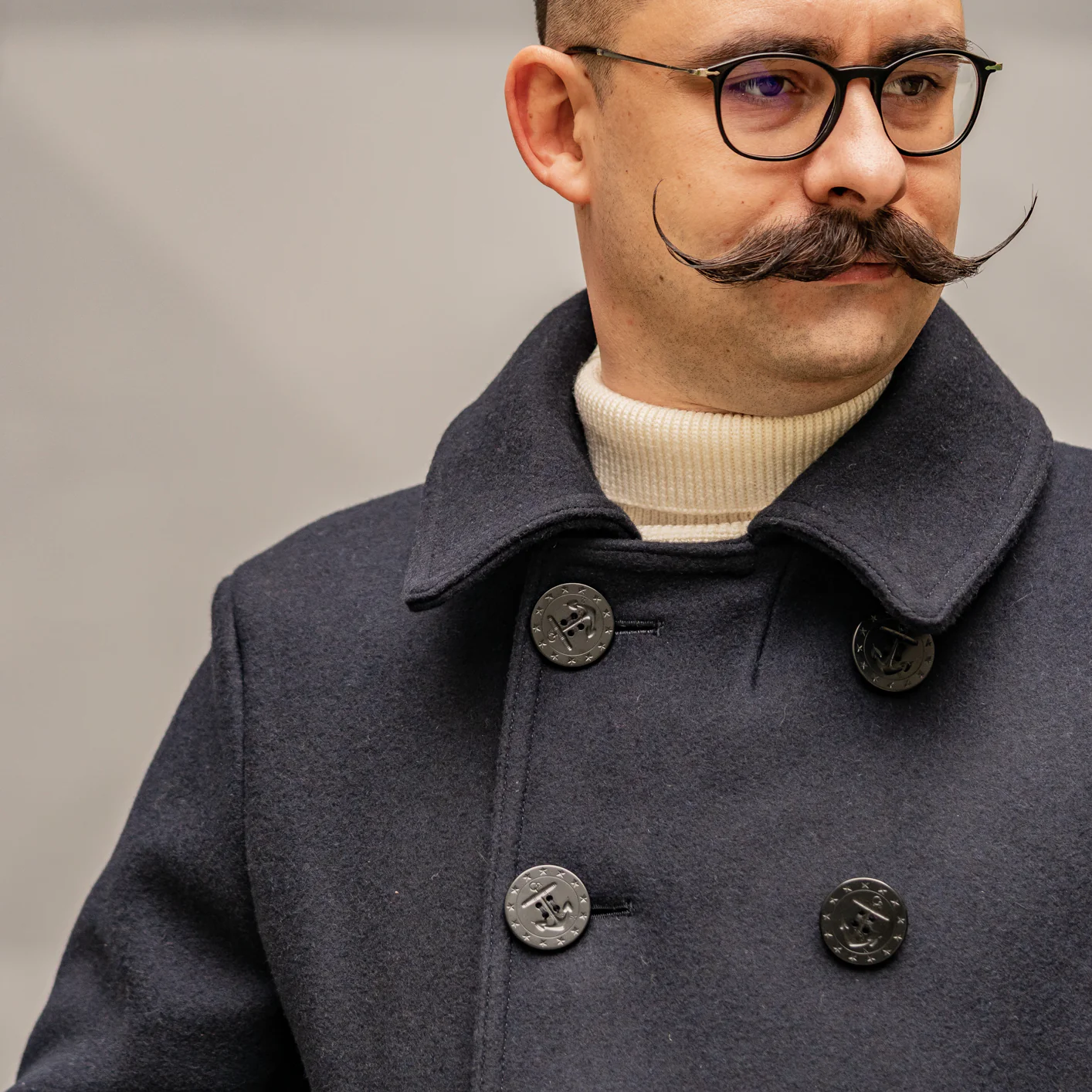 Buzz Rickson's US Navy Pea Coat - Dark Navy - Image 9