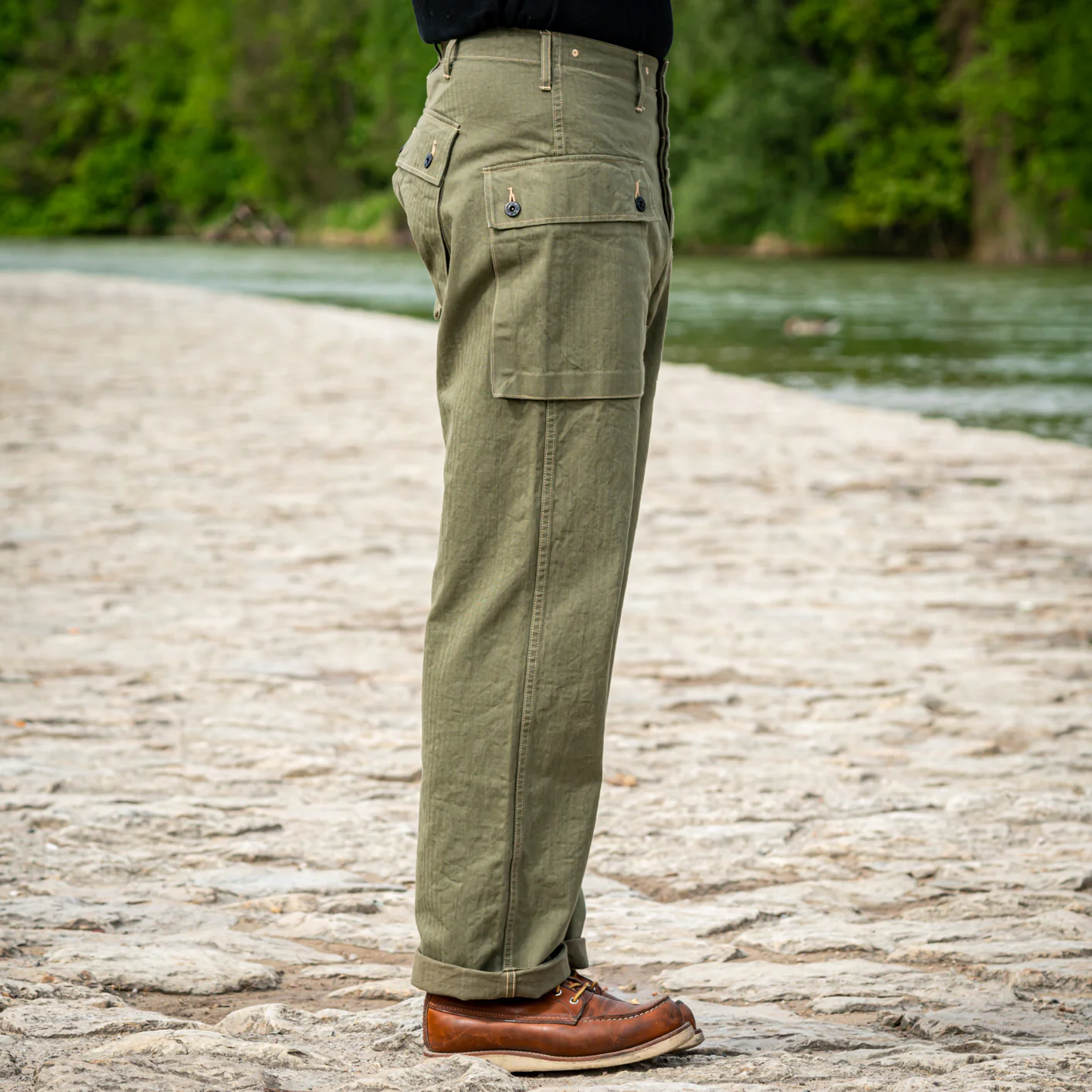 Buzz Rickson's USMC P44 HBT Monkey Pants - Image 3