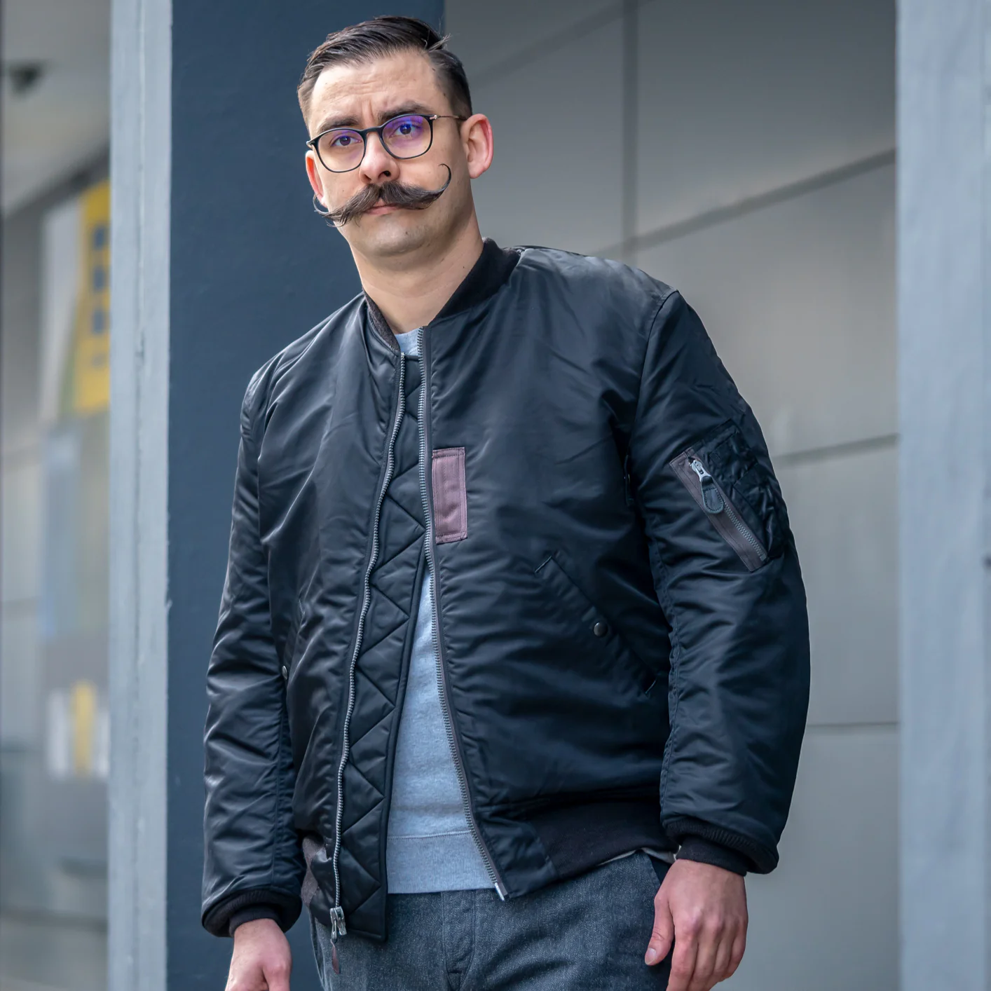 Buzz Rickson's X William Gibson MA-1 Flight Jacket - Slender Long / Black - Image 17