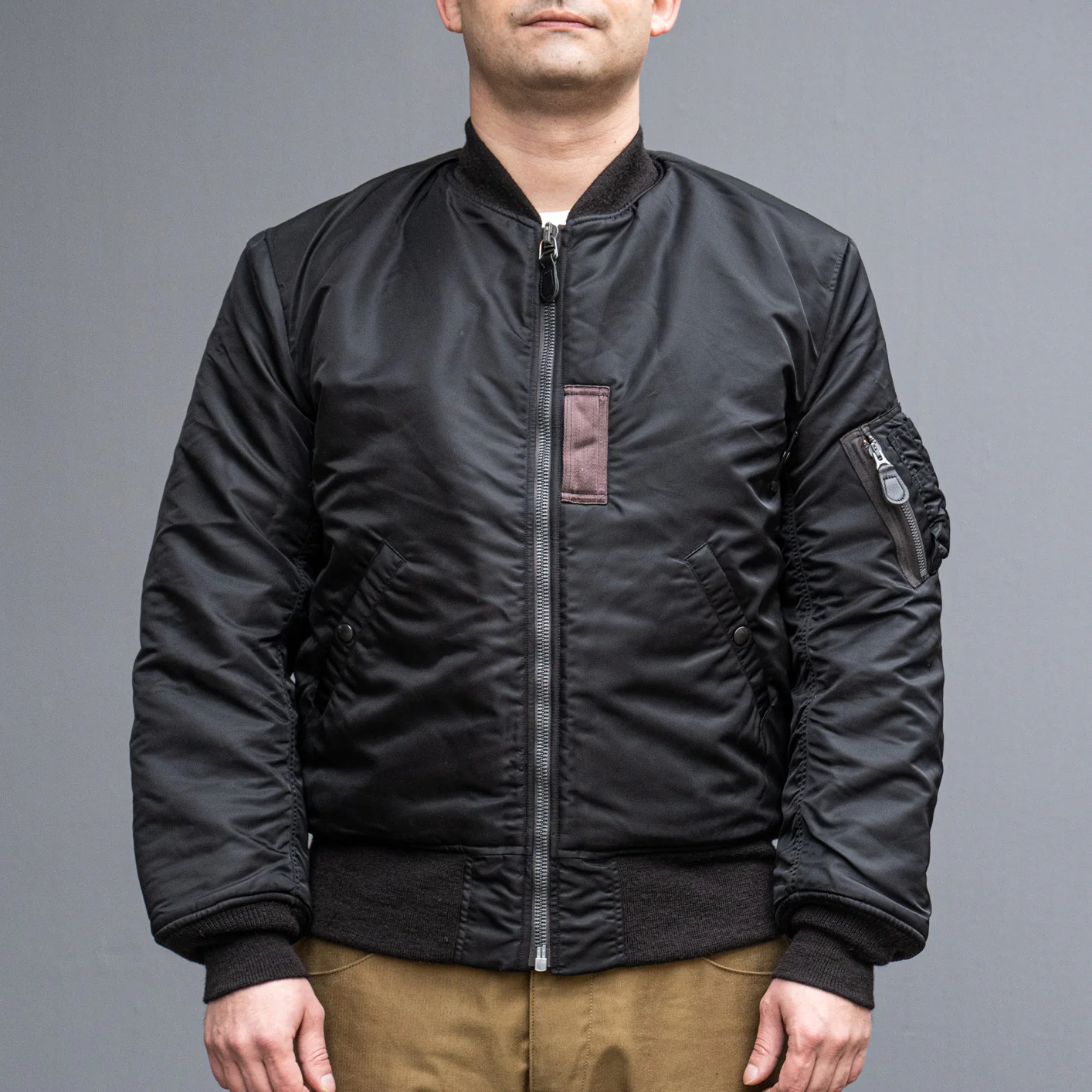 Buzz Rickson's X William Gibson MA-1 Flight Jacket - Slender Long / Black - Image 3