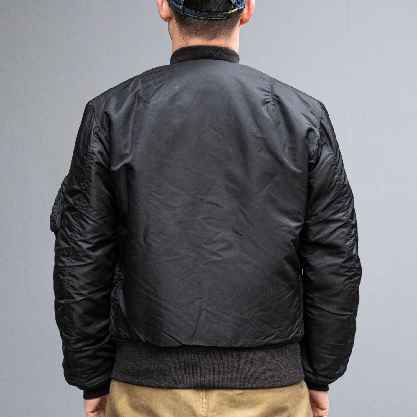 Buzz Rickson's X William Gibson MA-1 Flight Jacket - Slender Long / Black - Image 4