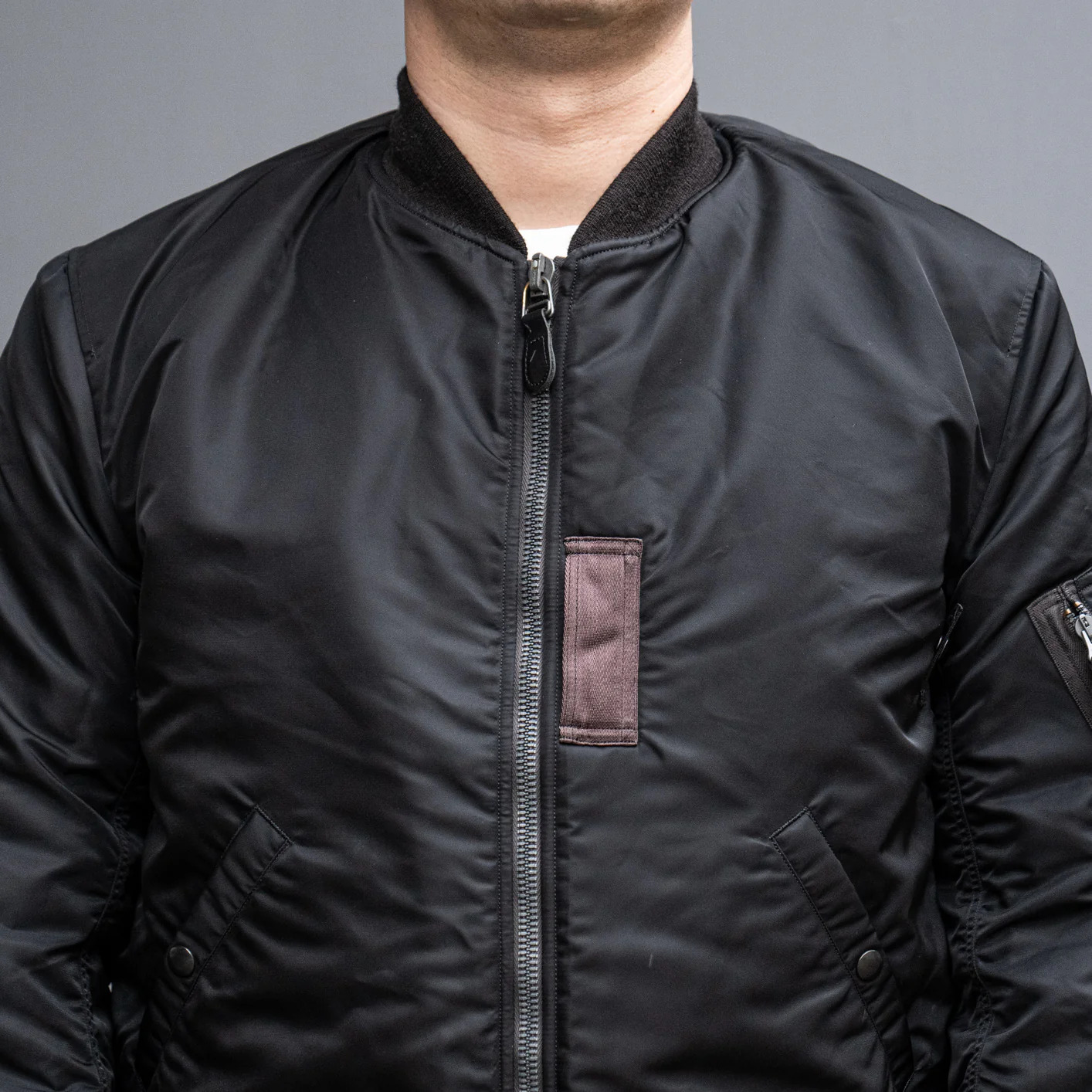 Buzz Rickson's X William Gibson MA-1 Flight Jacket - Slender Long / Black - Image 5