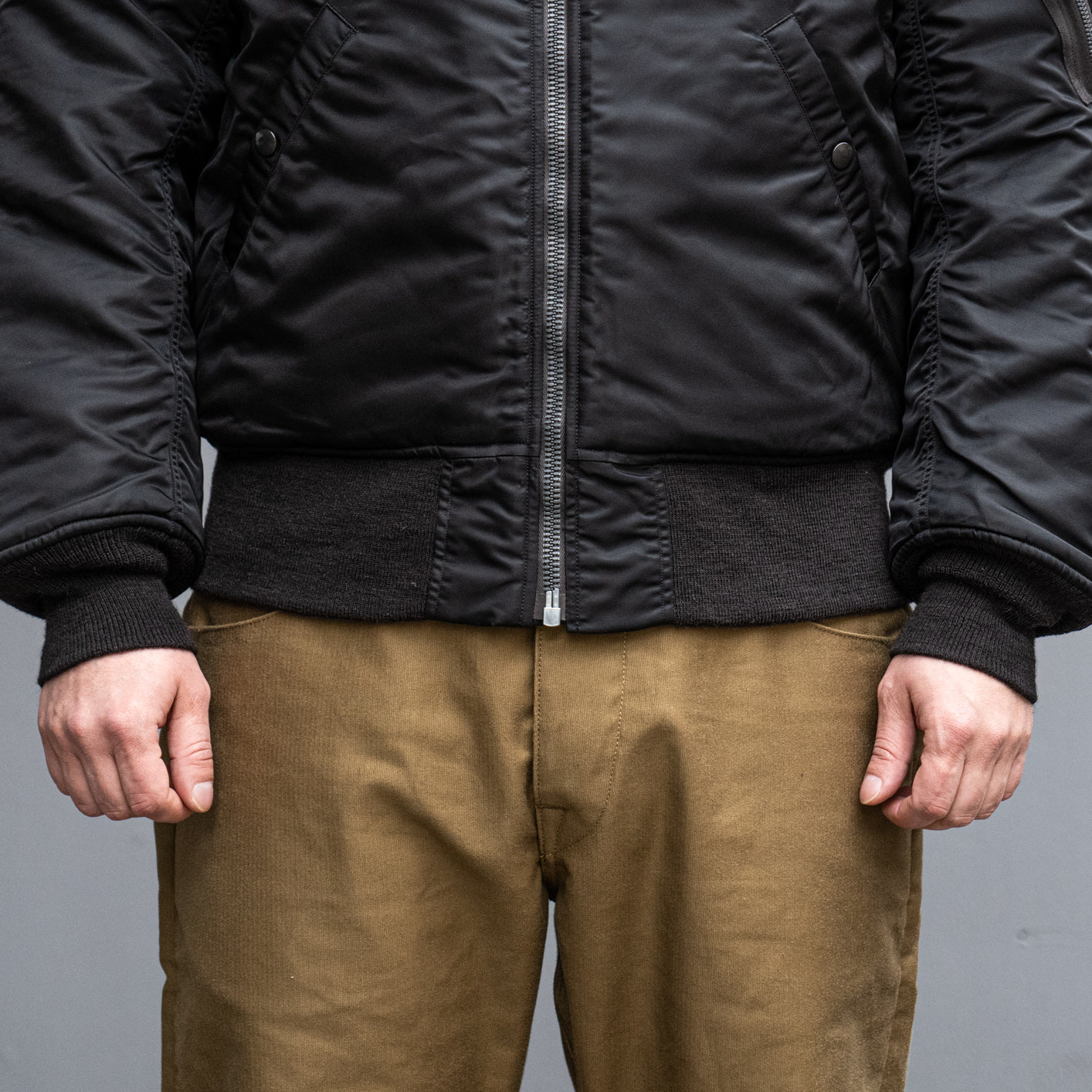 Buzz Rickson's X William Gibson MA-1 Flight Jacket - Slender Long / Black - Image 6