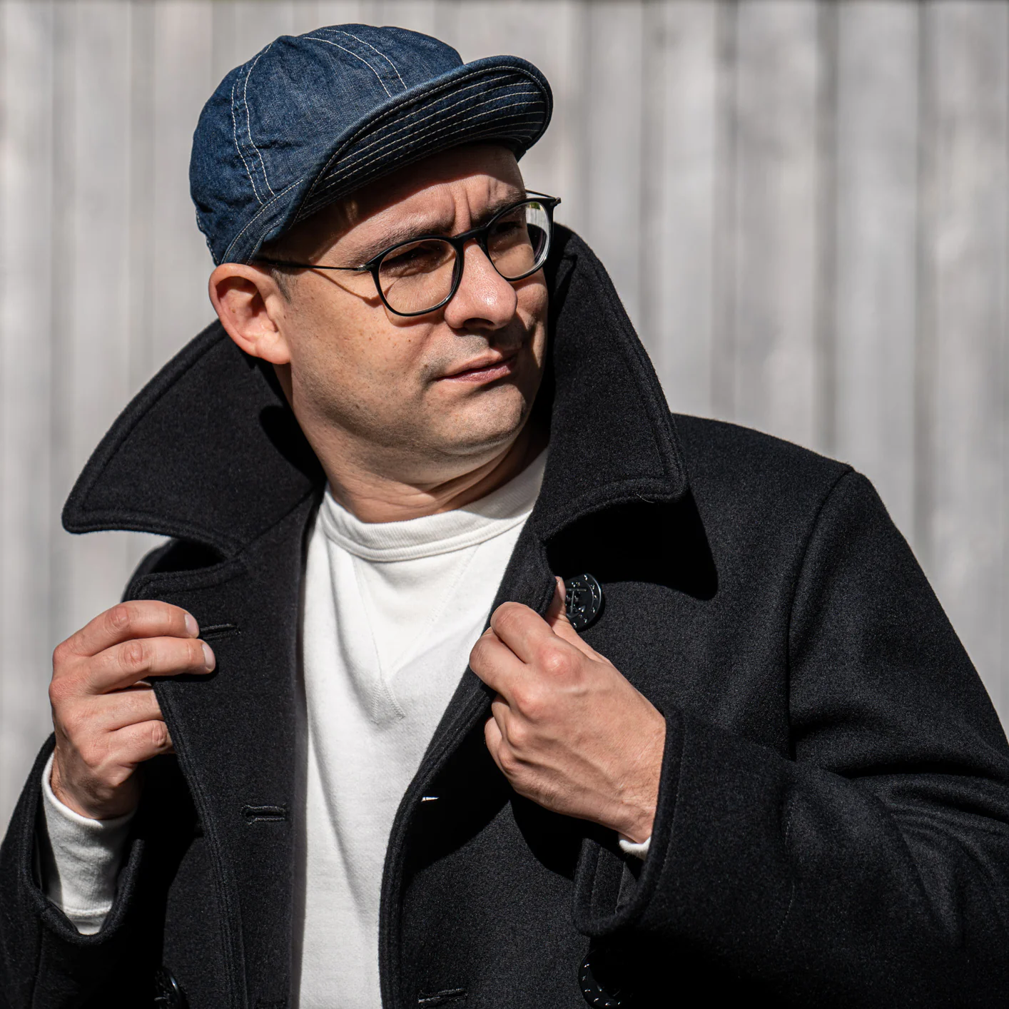 Buzz Rickson's X William Gibson US Navy Pea Coat – Black - Image 11