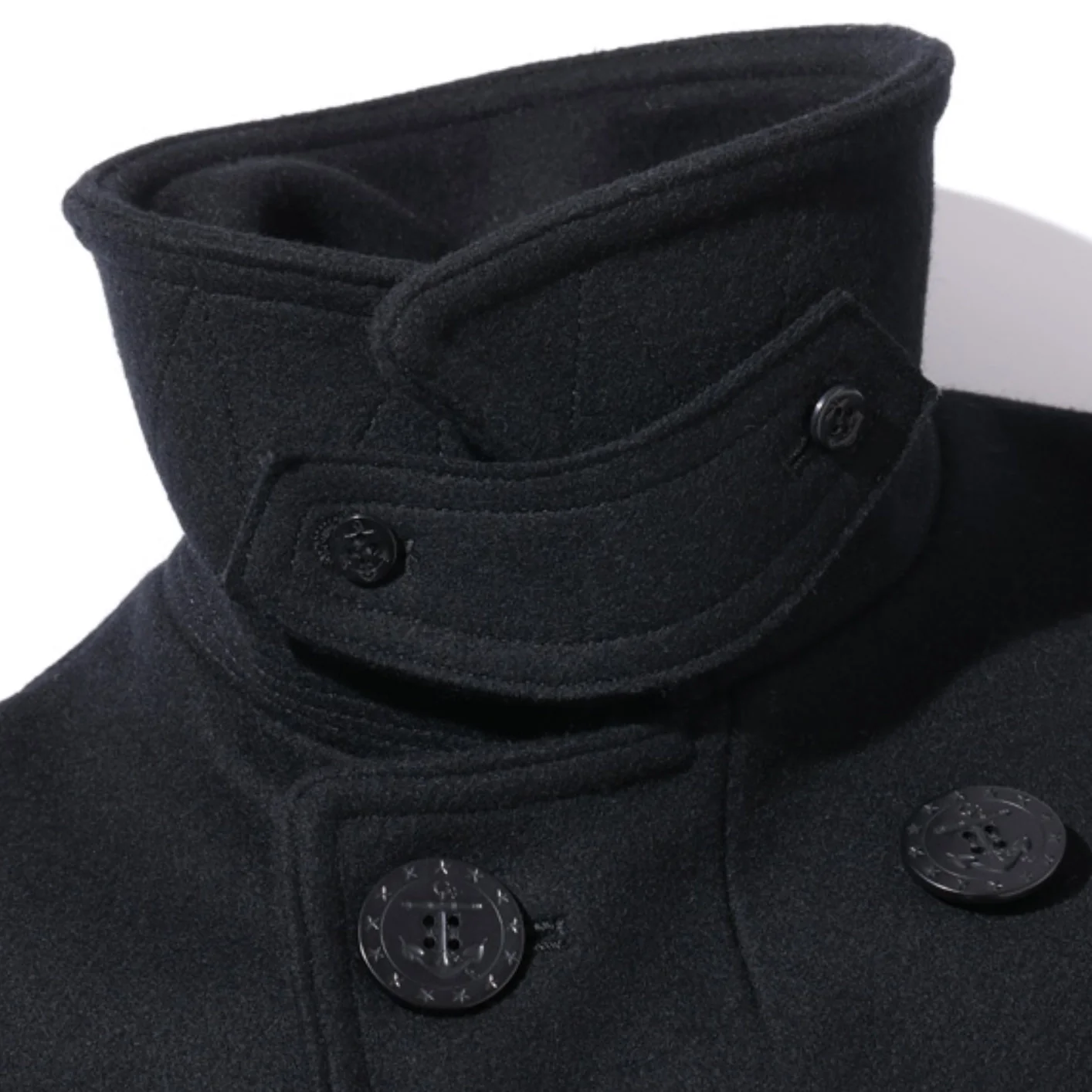 Buzz Rickson's X William Gibson US Navy Pea Coat – Black - Image 15
