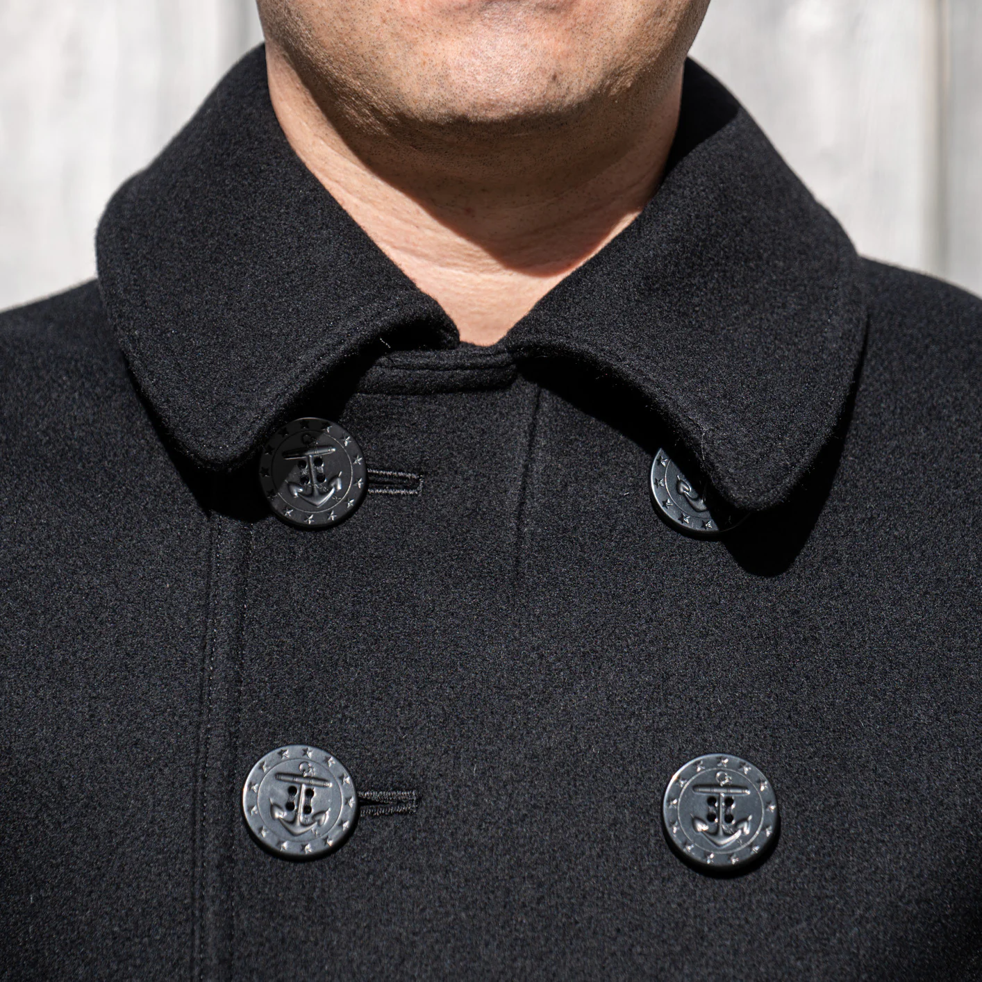 Buzz Rickson's X William Gibson US Navy Pea Coat – Black - Image 5