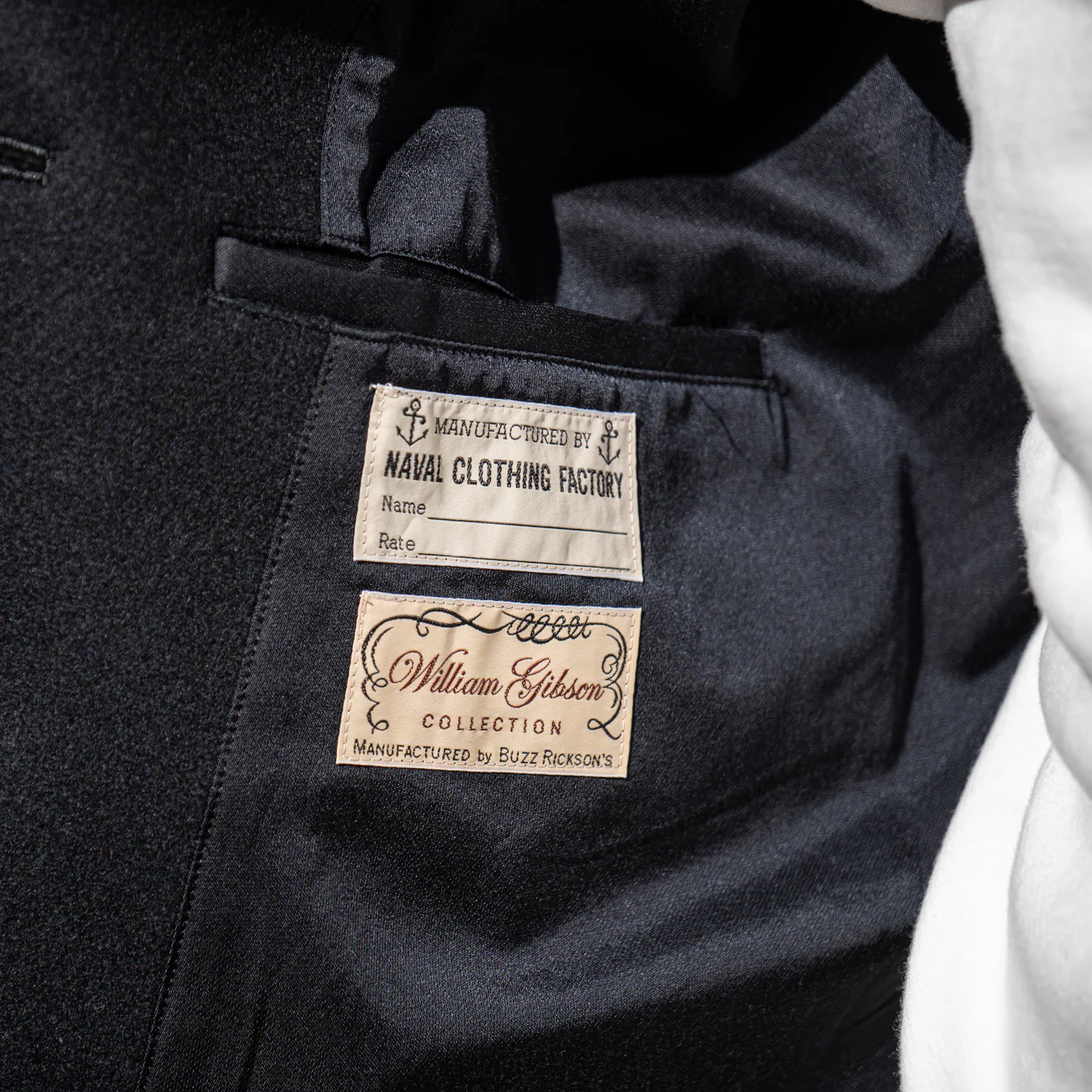 Buzz Rickson's X William Gibson US Navy Pea Coat – Black - Image 9