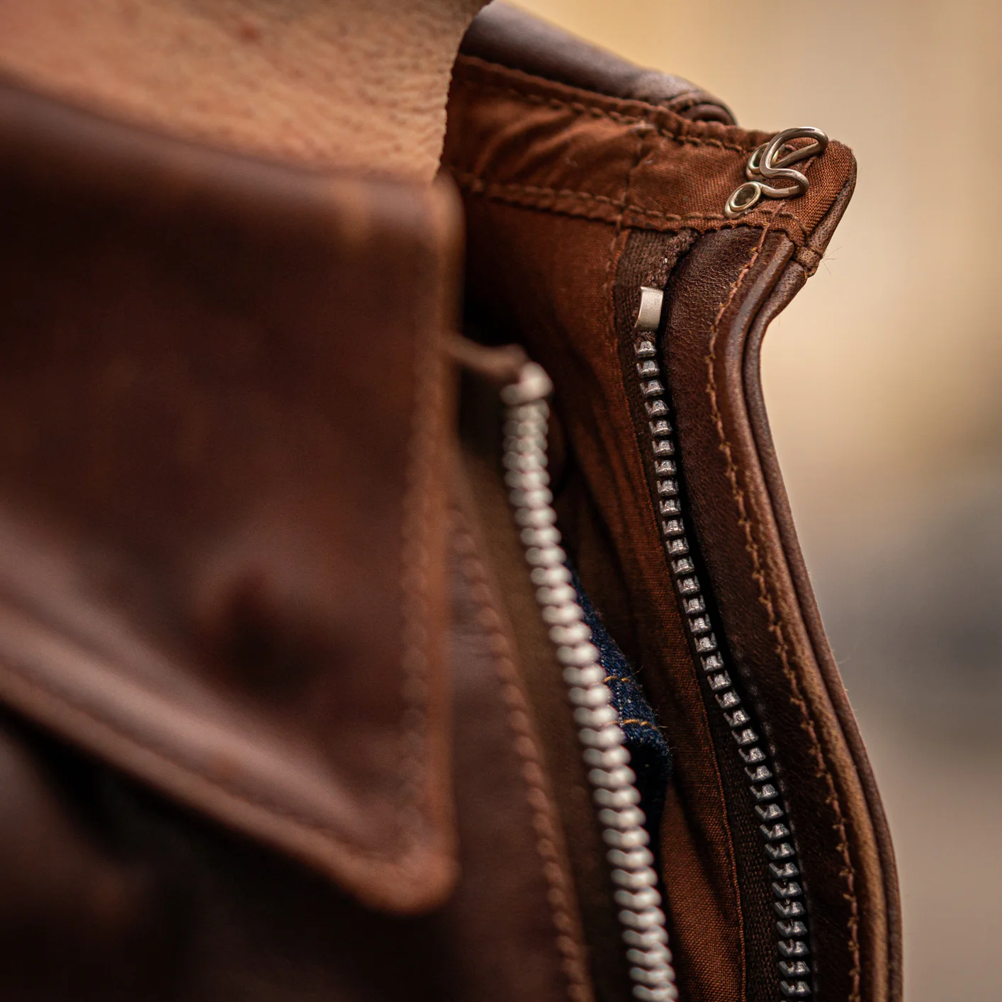 Eastman Leather A-2 “Pearl Harbor” Leather Jacket– American Walnut Horsehide - Image 10