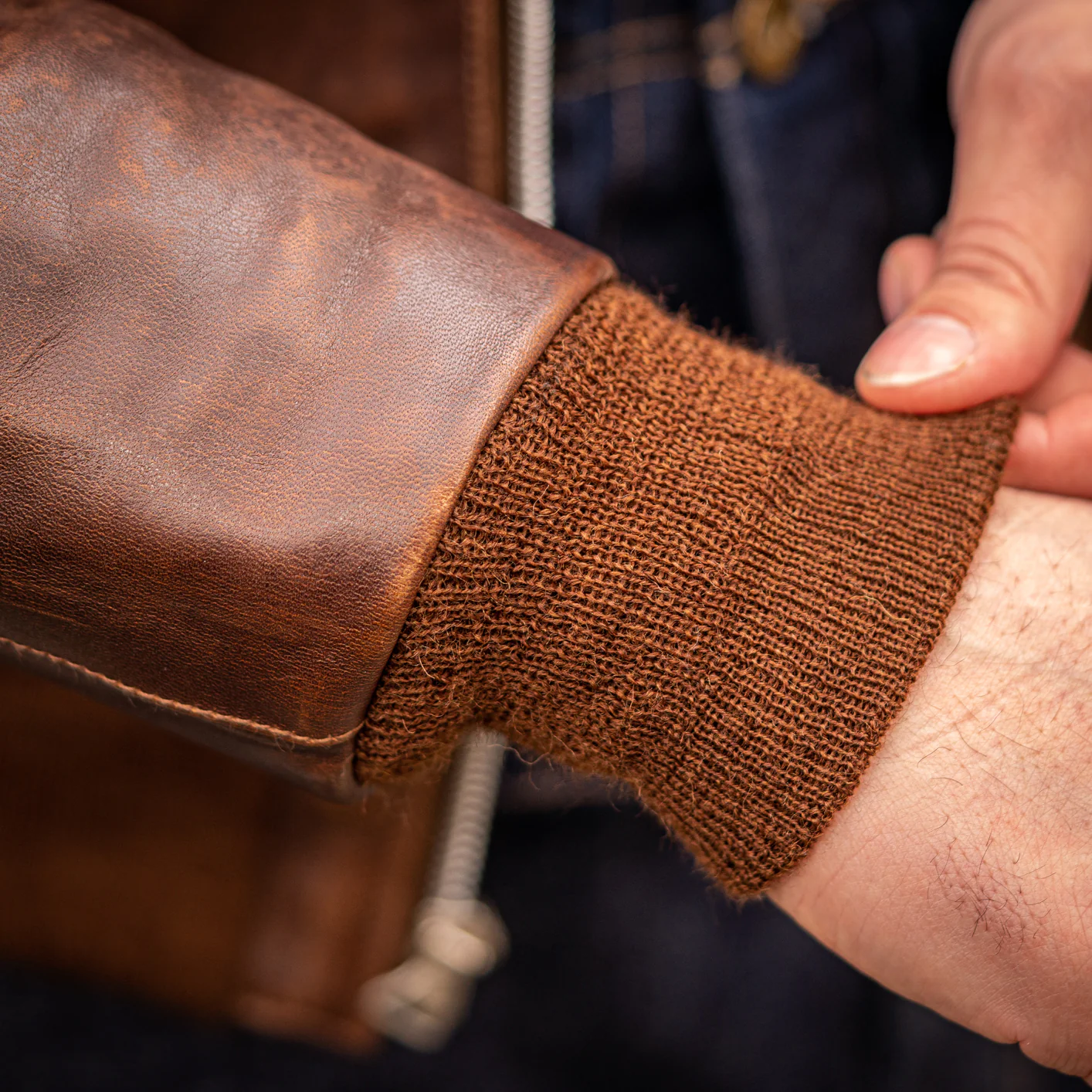 Eastman Leather A-2 “Pearl Harbor” Leather Jacket– American Walnut Horsehide - Image 13