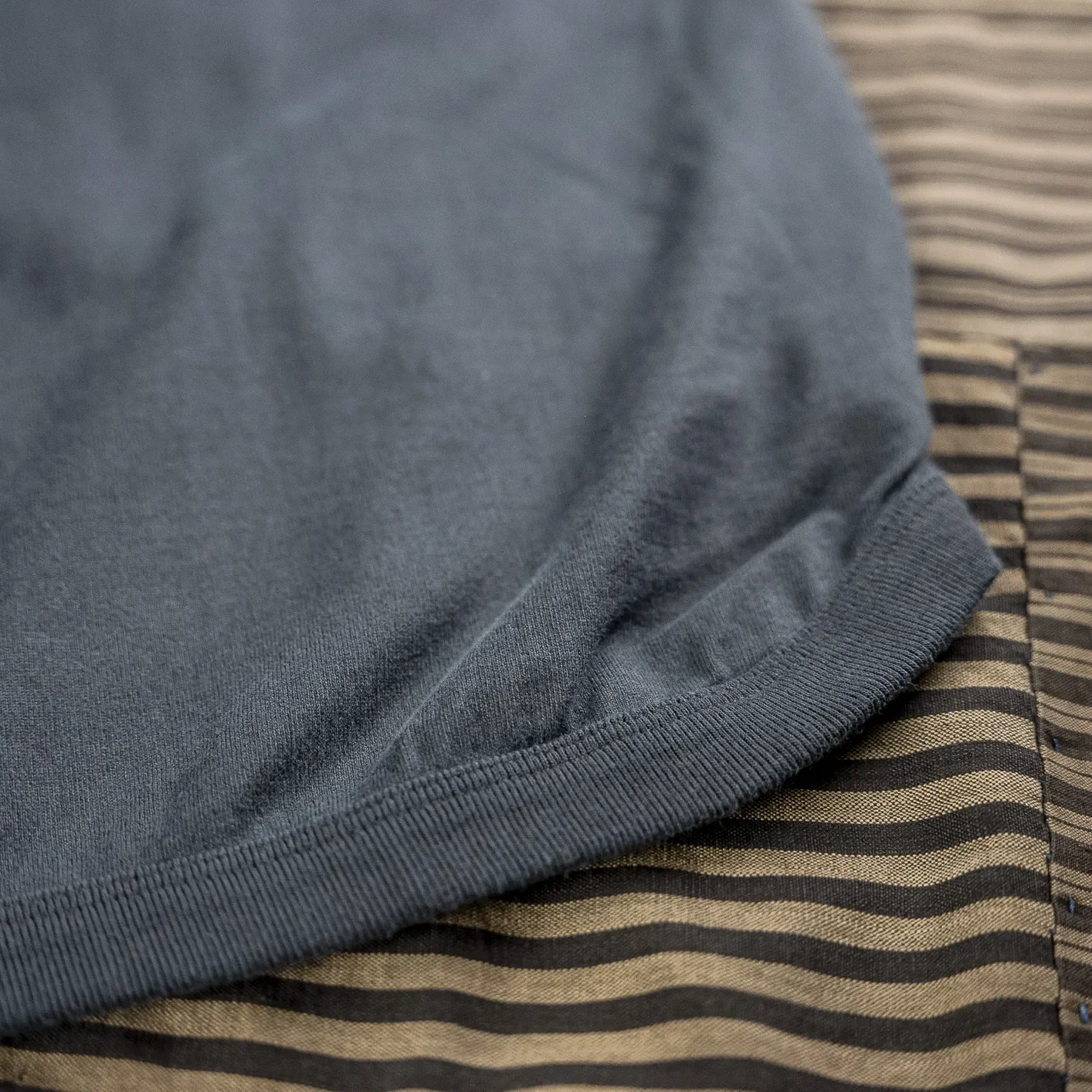 Fullcount 5222LPT-9 8.4oz Flat Seam ‘Hold Fast Stay True’ Longsleeve – Ink Black / Loopwheeled - Image 5