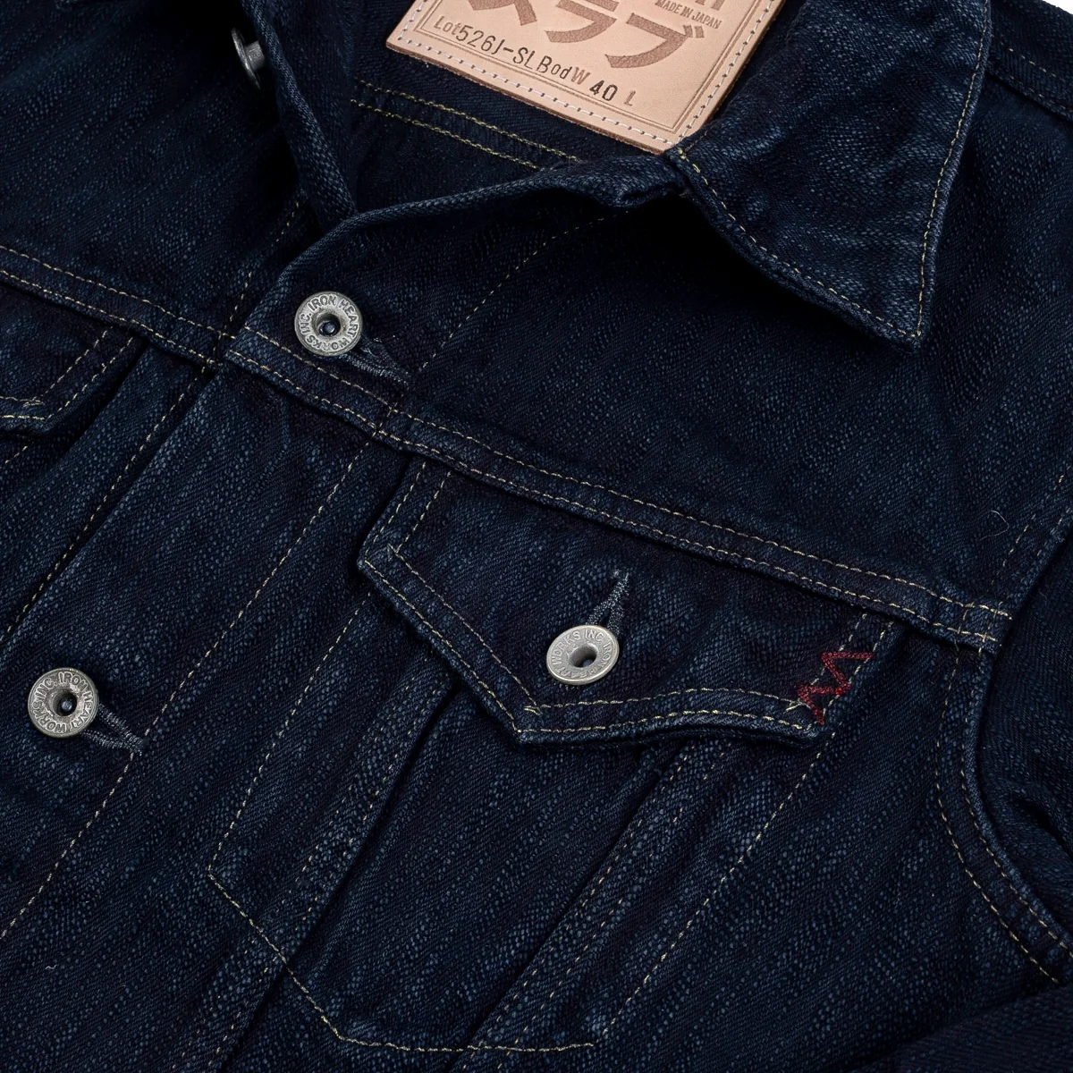 Iron Heart 16oz Slubby Selvedge Denim Modified Type III Jacket – Black Overdyed / IH-526J-SLBod - Image 5