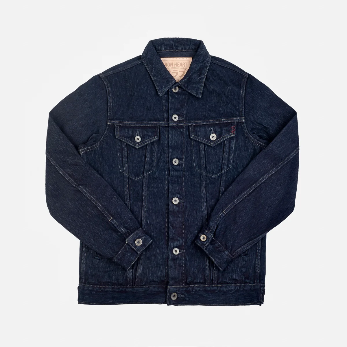 Iron Heart 16oz Slubby Selvedge Denim Modified Type III Jacket – Black Overdyed / IH-526J-SLBod - Image 9