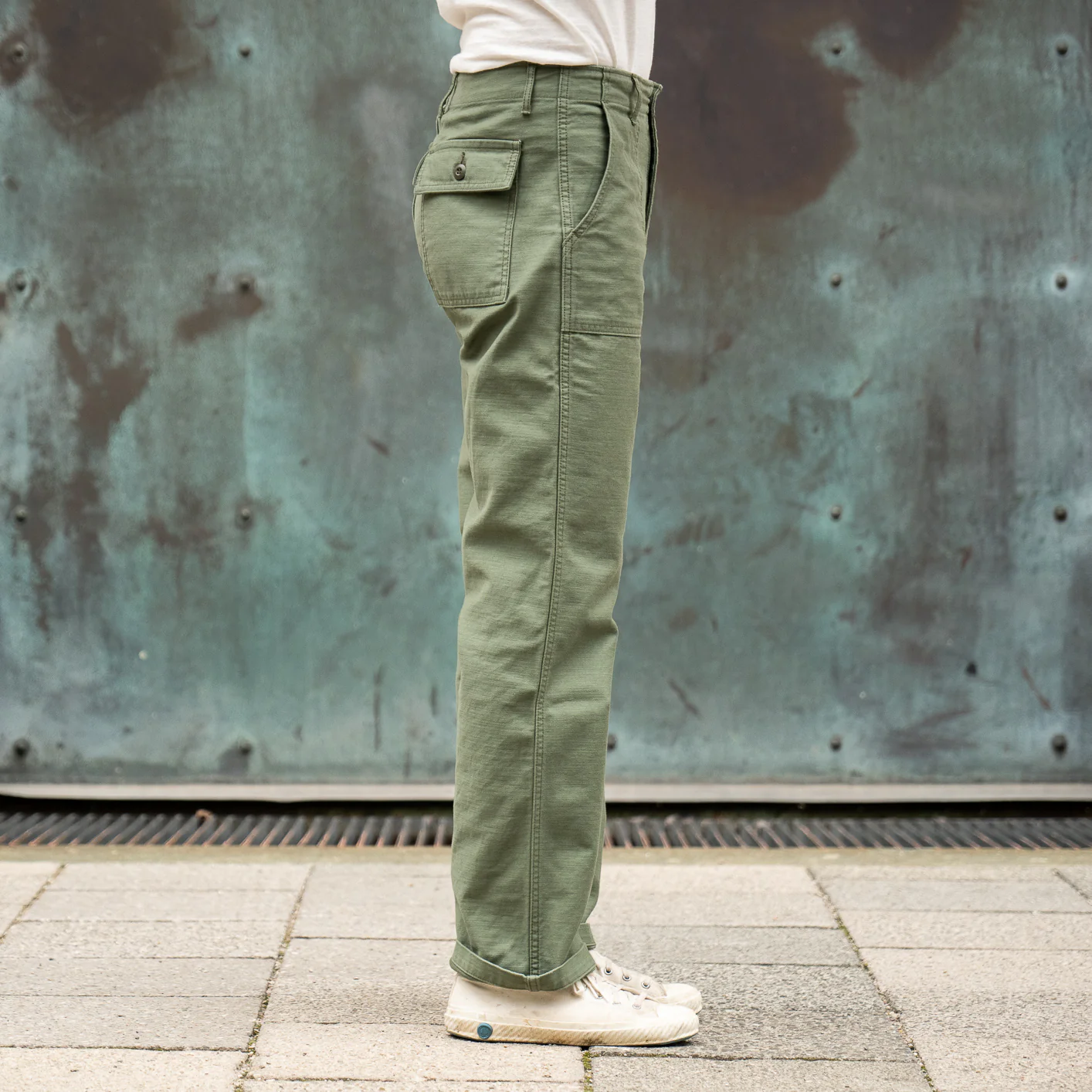 Japan Blue Modern Military Baker Pants – Olive - Image 3