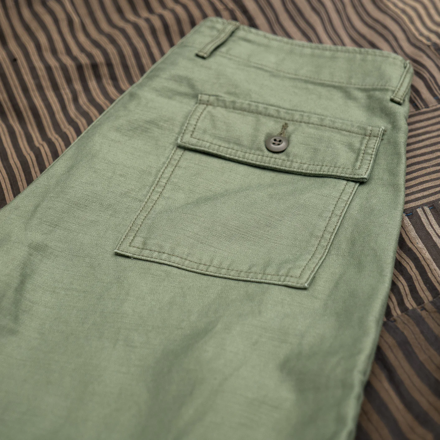 Japan Blue Modern Military Baker Pants – Olive - Image 4