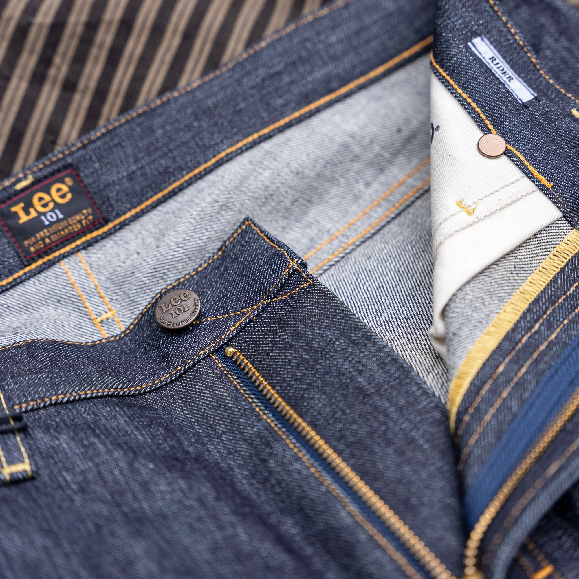 Lee 101 Rider 13¾oz Lefthand Twill Selvage Jeans – Slim Tapered - Image 4