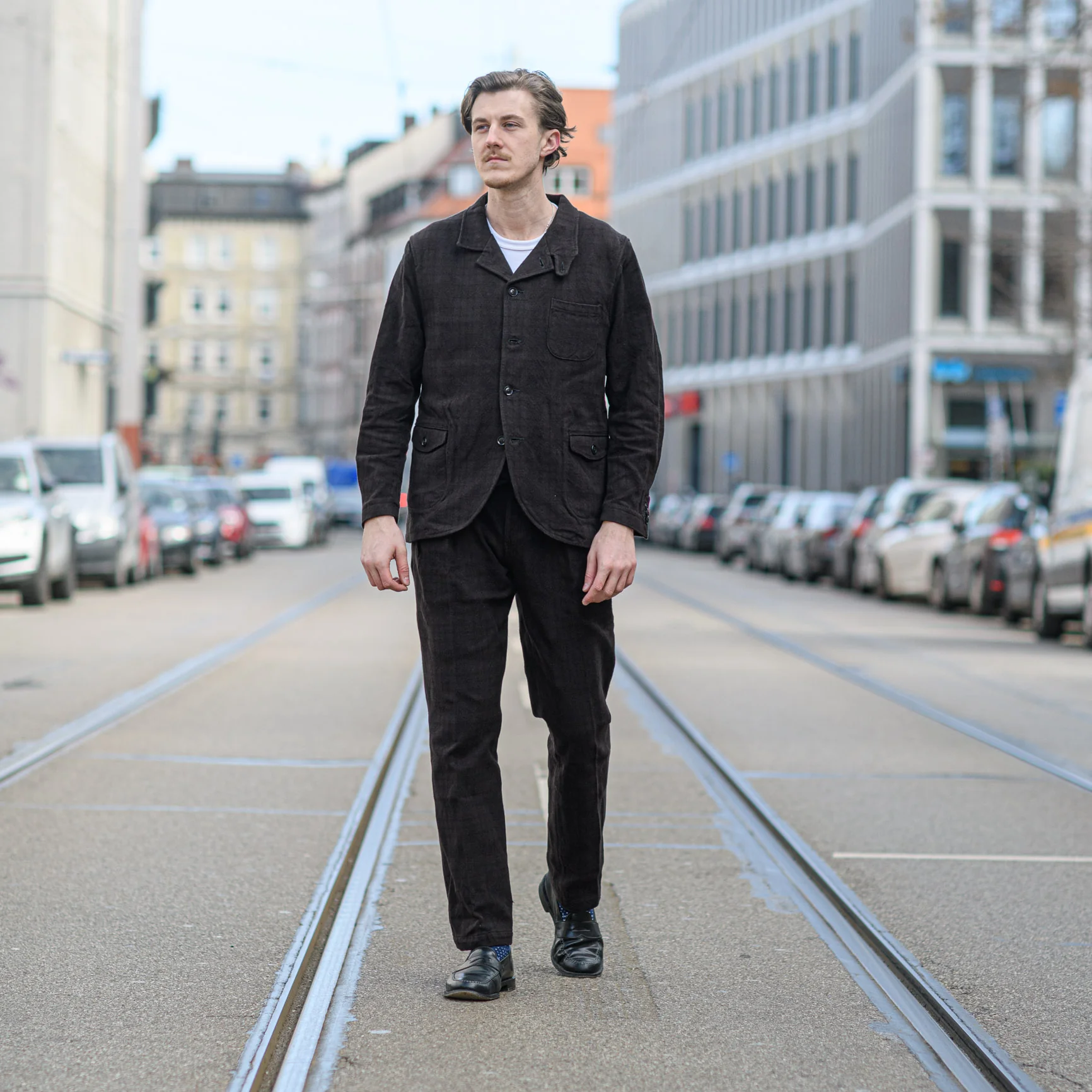 Orgueil OR-1105 11,5oz Black Check Dobby Trouser – Regular Tapered - Image 6