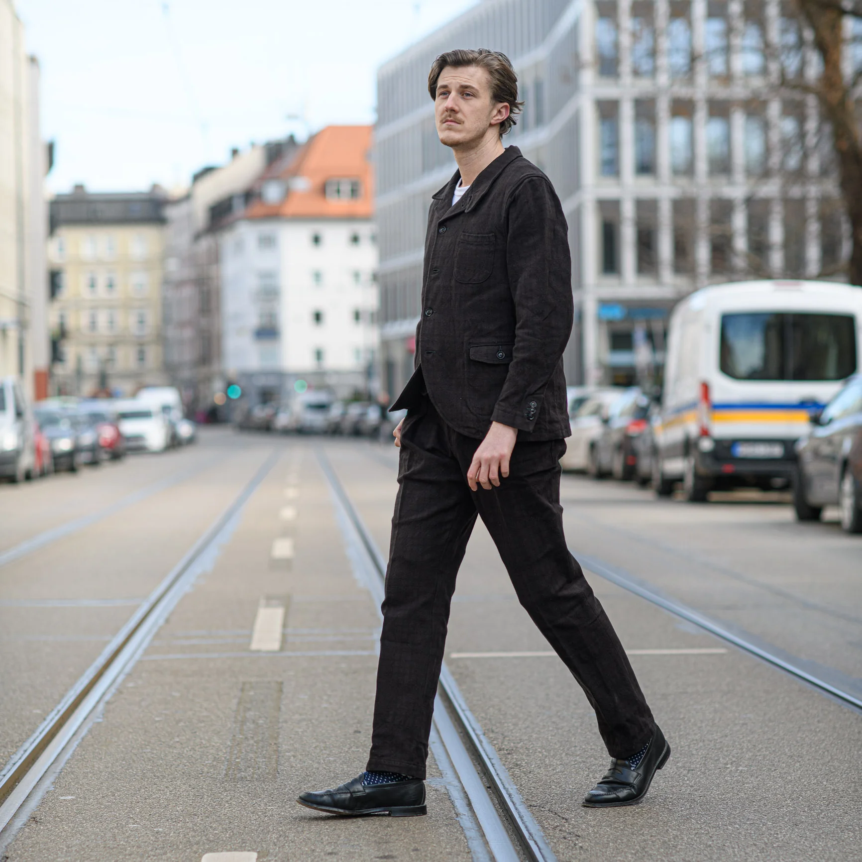 Orgueil OR-1105 11,5oz Black Check Dobby Trouser – Regular Tapered - Image 7