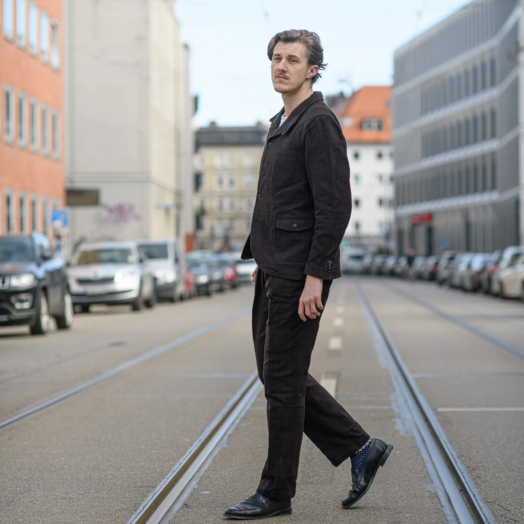 Orgueil OR-1105 11,5oz Black Check Dobby Trouser – Regular Tapered - Image 8