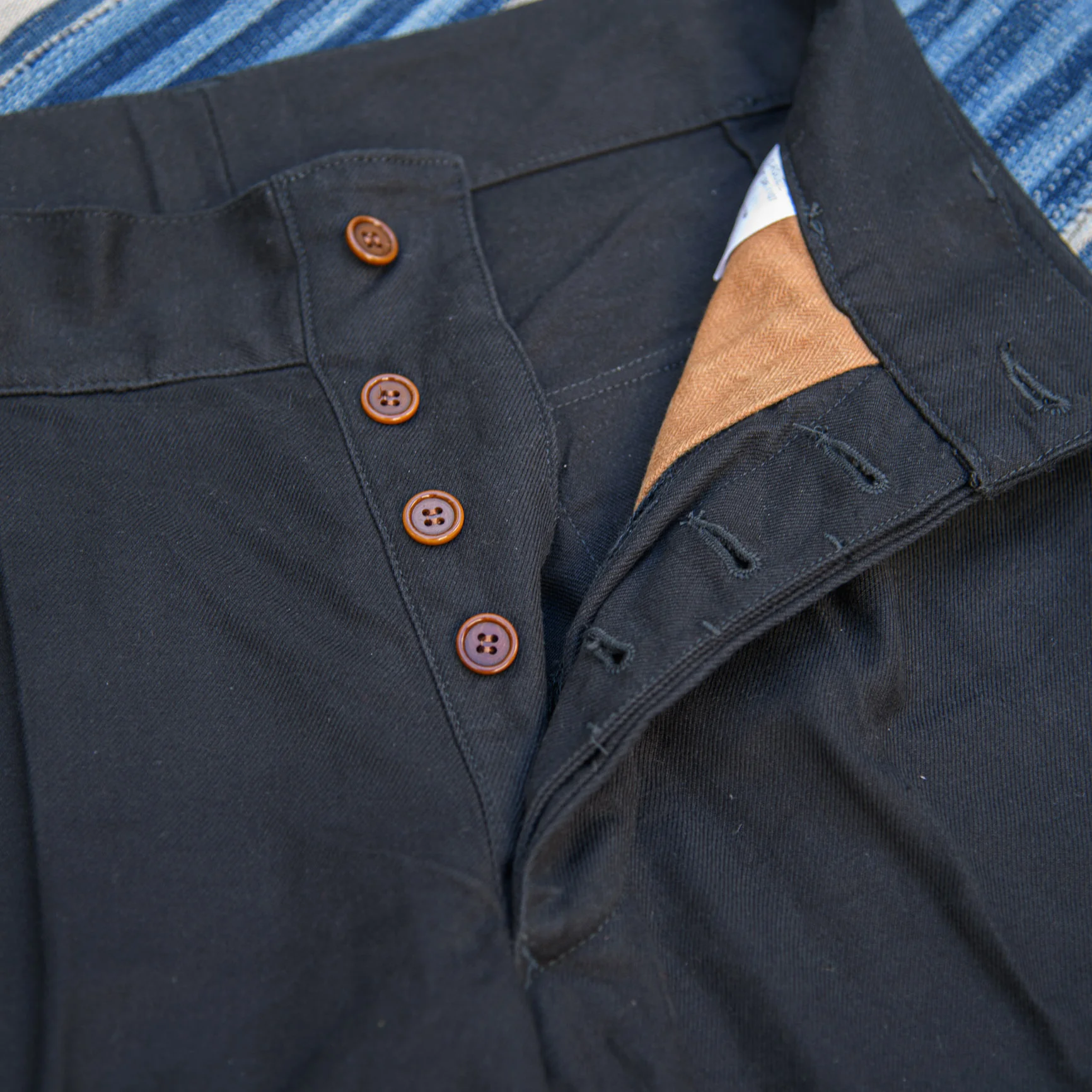 Orgueil OR-1107 10oz Italian Military Trousers – Black / Relaxed Tapered - Image 4