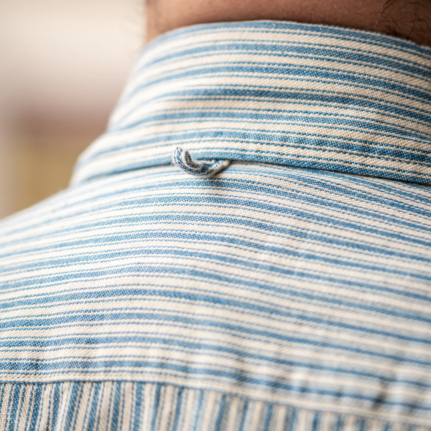 Orgueil OR-5002B Windsor Collar Shirt - Indigo Striped - Image 6