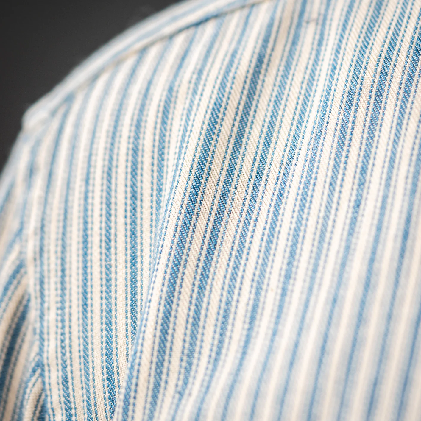 Orgueil OR-5002B Windsor Collar Shirt - Indigo Striped - Image 7