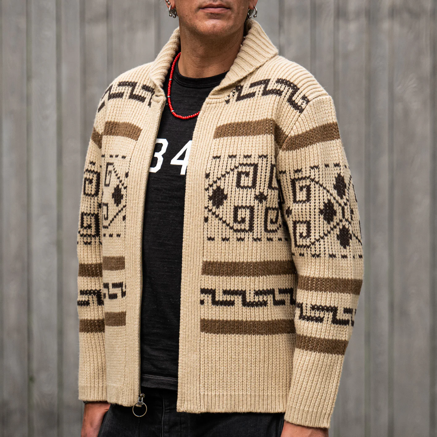 Pendleton The Original Westerley Cardigan – Tan/Brown - Image 3
