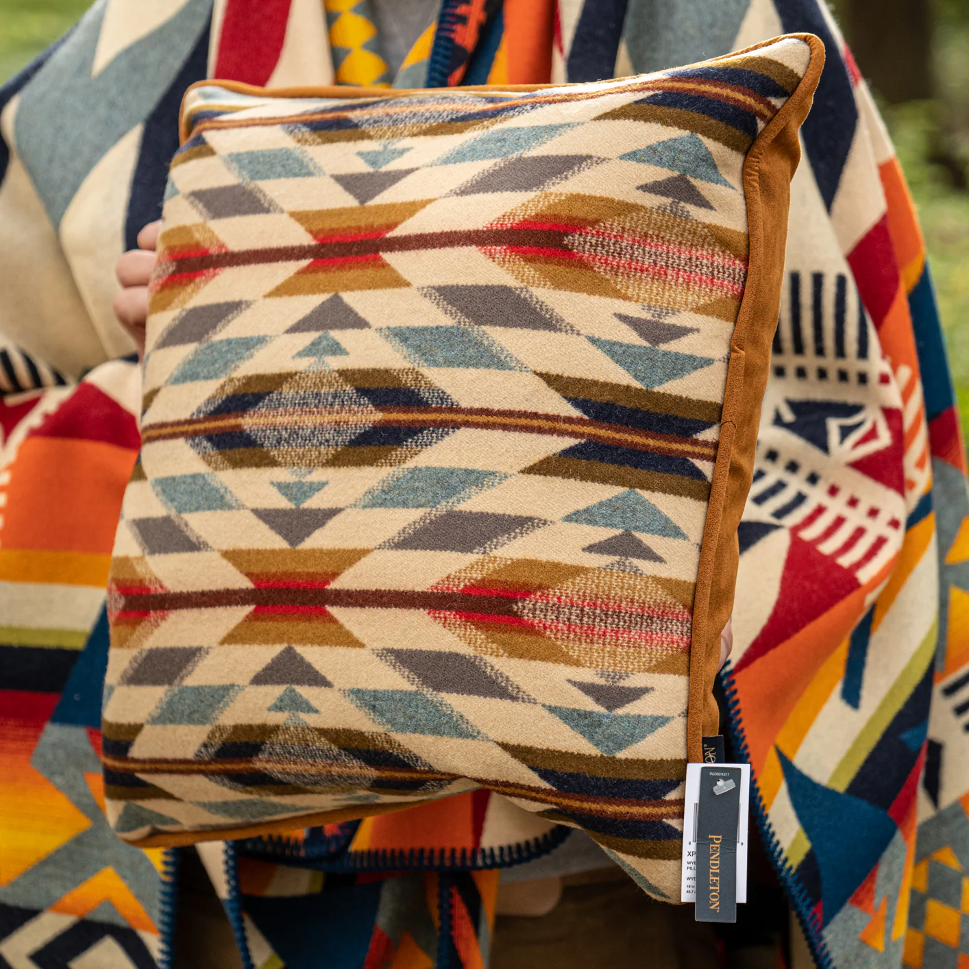 Pendleton Wyeth Trail Jacquard Pillow - Beige - Image 3