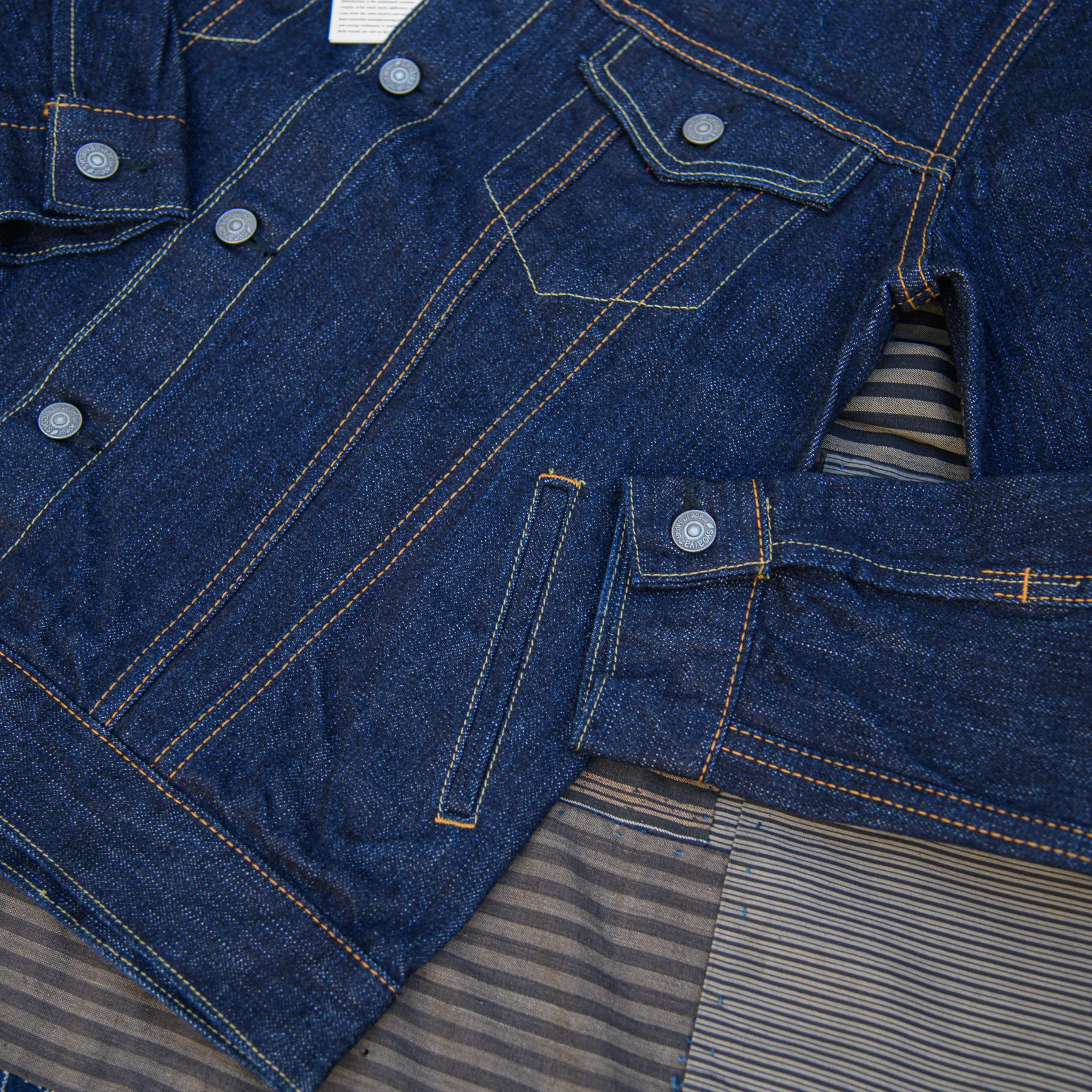 Pure Blue Japan 14oz Modified Type III Selvedge Denim Jacket - Image 3