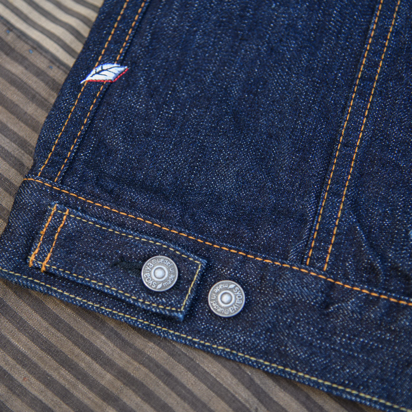 Pure Blue Japan 14oz Modified Type III Selvedge Denim Jacket - Image 5