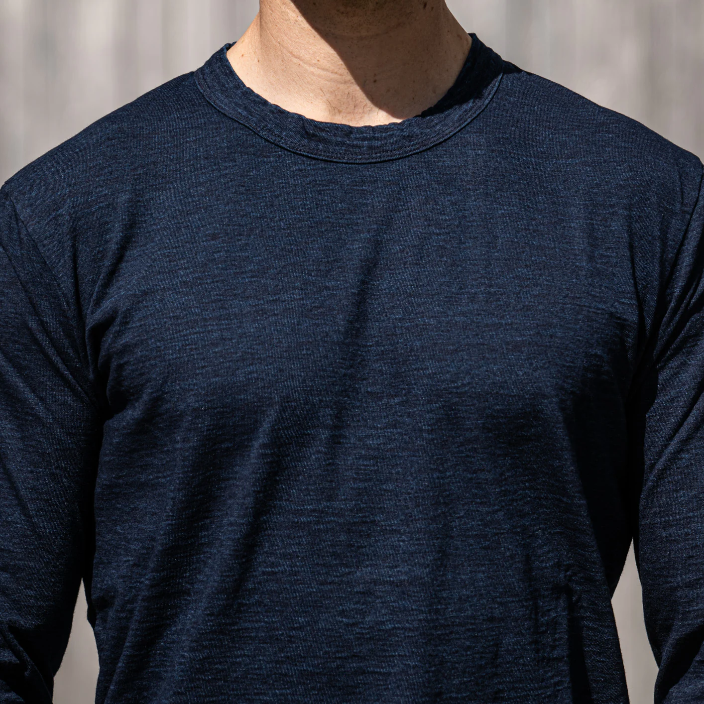 Pure Blue Japan 'Deep Indigo' Yarn Dyed Longsleeve - Image 5