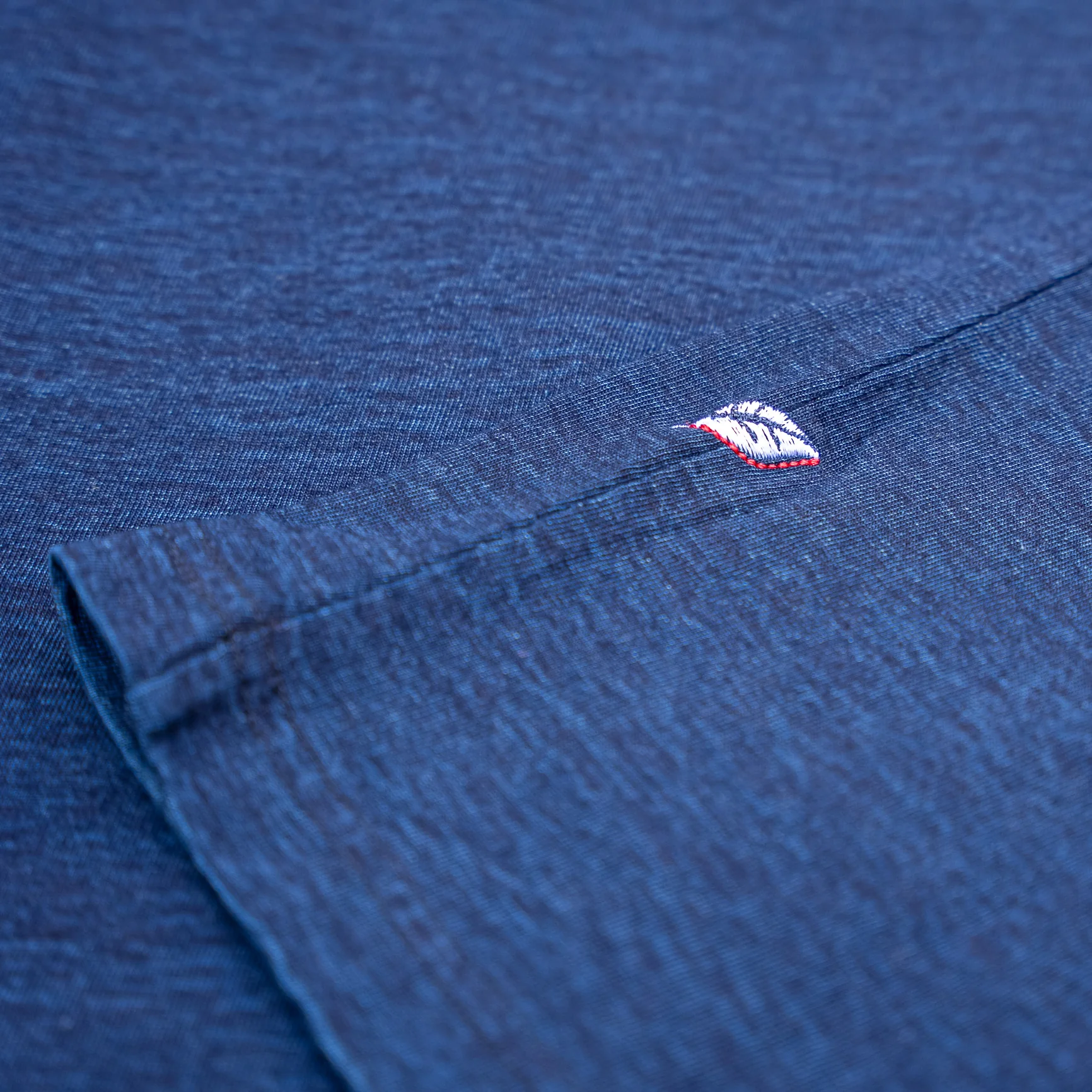 Pure Blue Japan 'Deep Indigo' Yarn Dyed T-Shirt - Image 3
