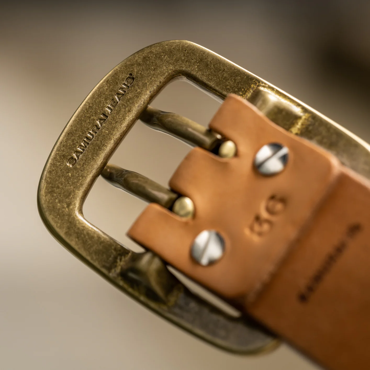 Samurai 2-Prong Heavy Curve Belt - Natural - Image 9