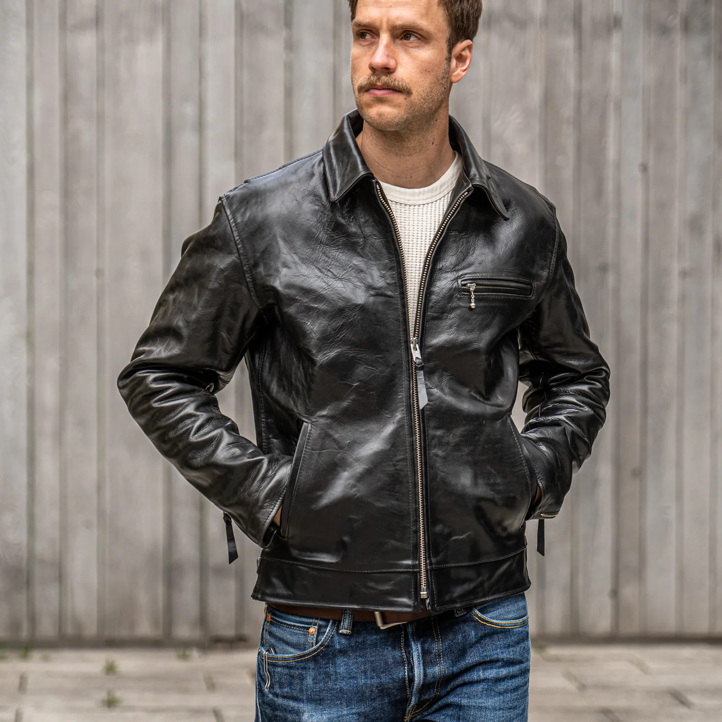 Simmons Bilt “Liberator” Leather Jacket – Black Clayton Monza Horsehide - Image 10